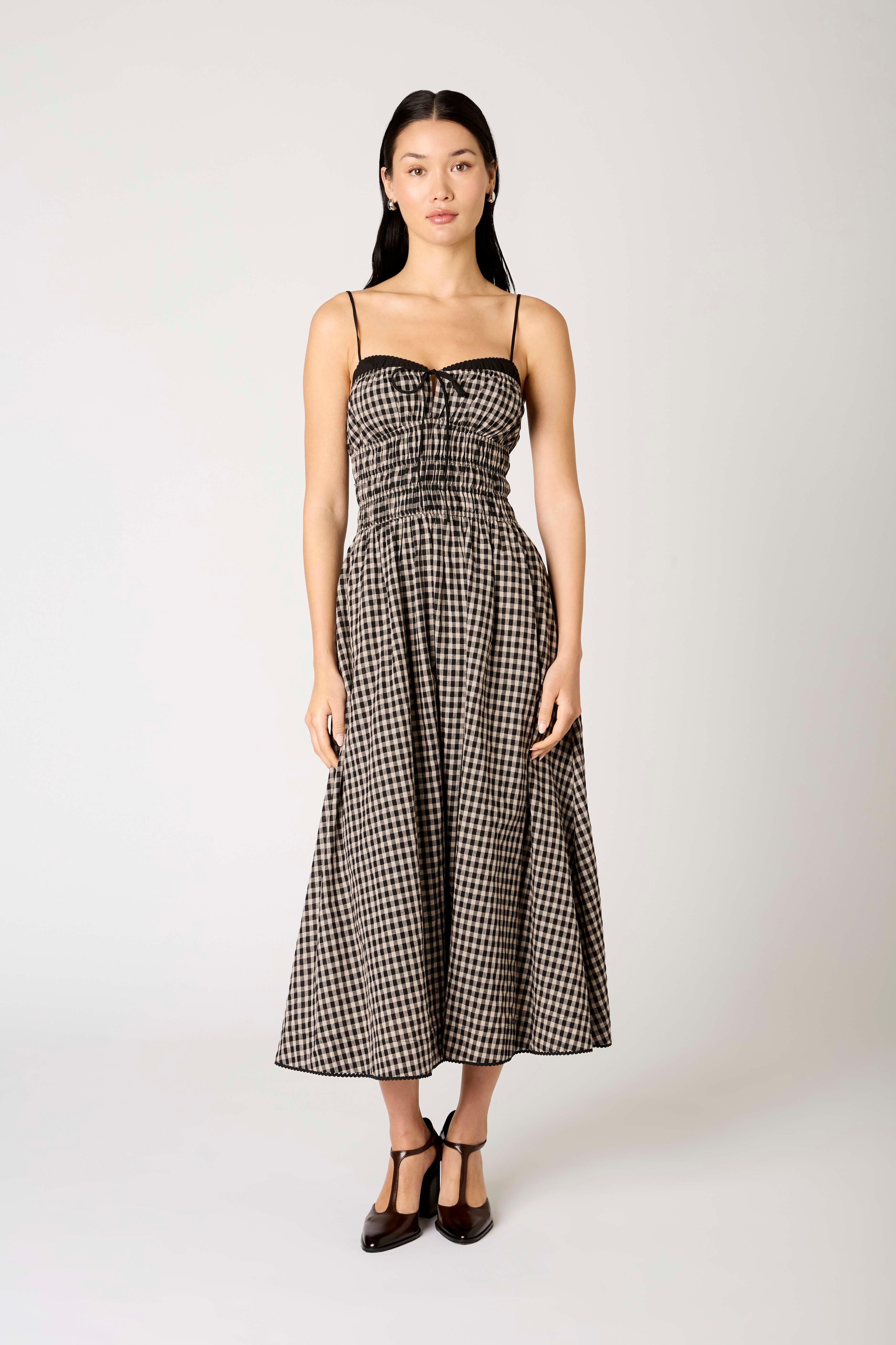 Thomas Dress in Oat front view