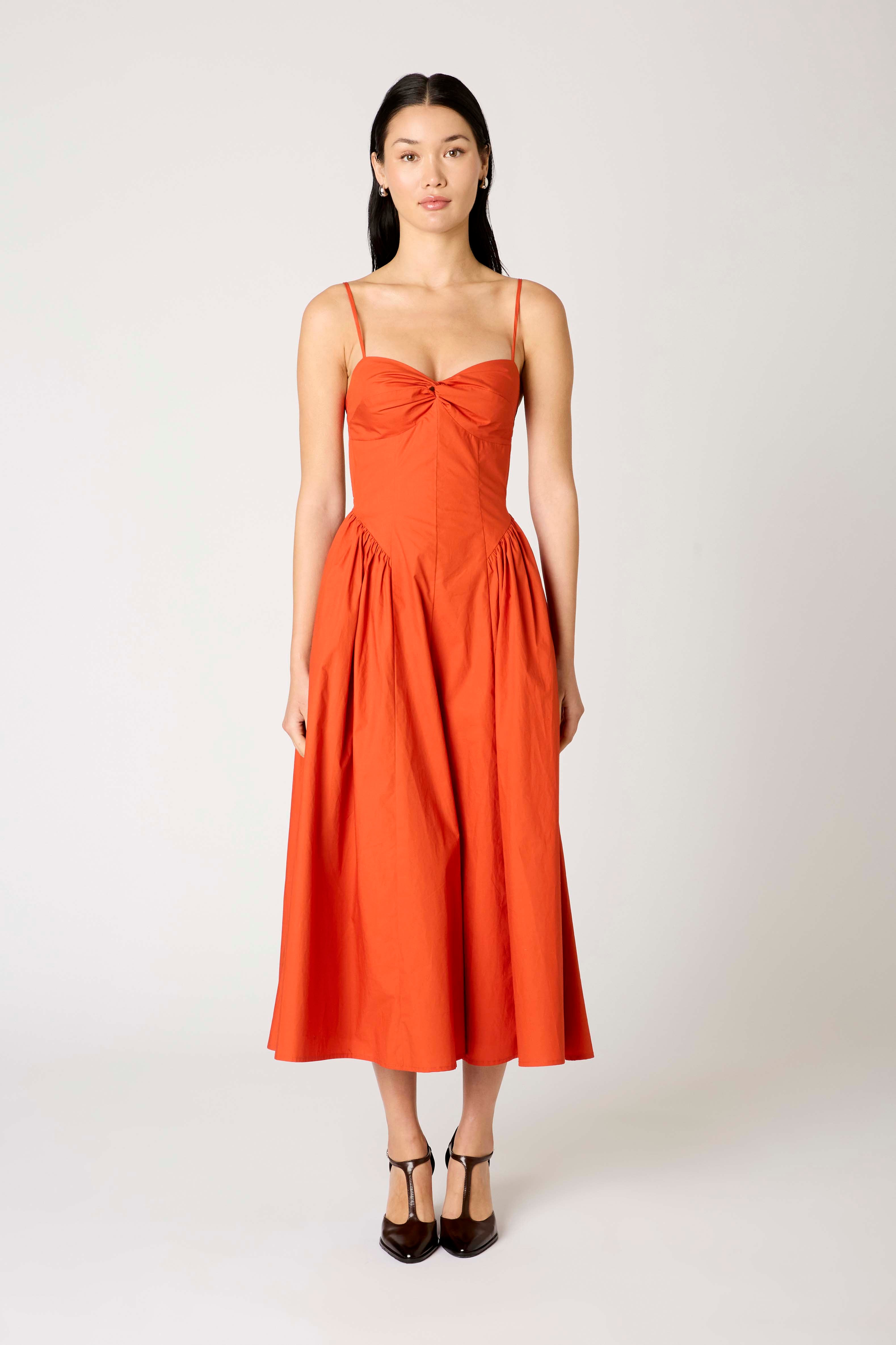 Destene Dress in rust front view