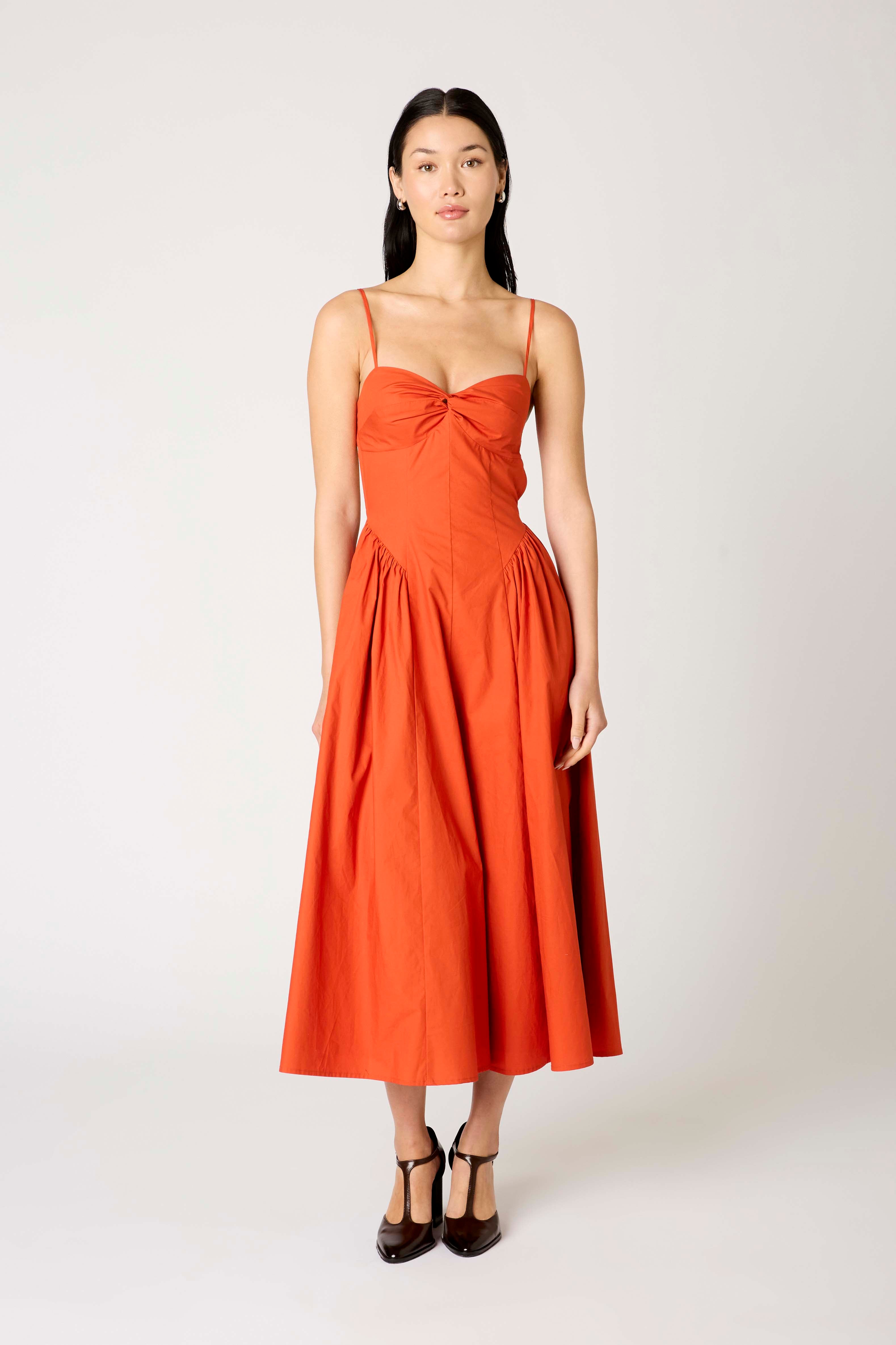 Destene Dress in rust front view