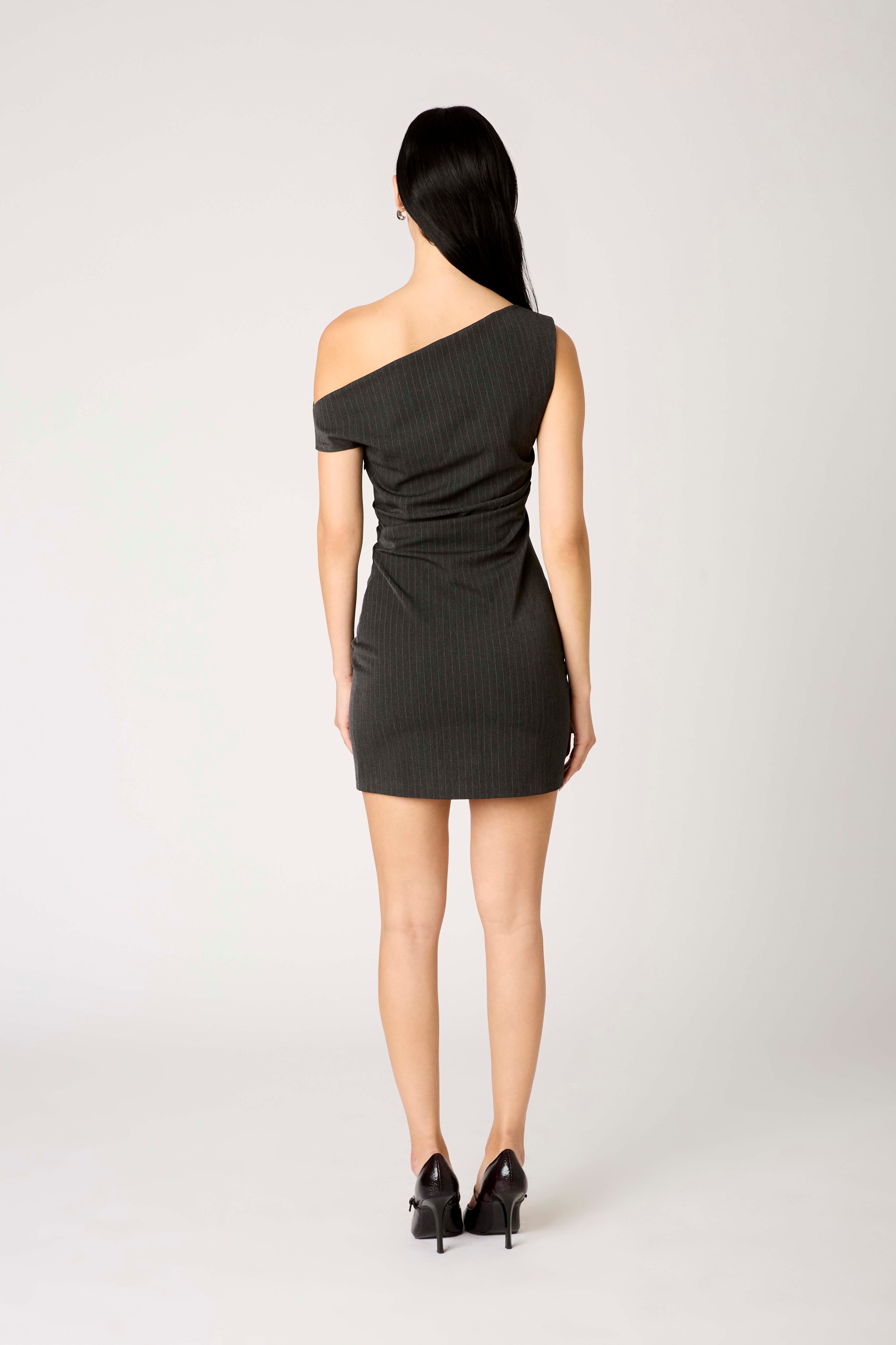 Nova Dress in charcoal front view