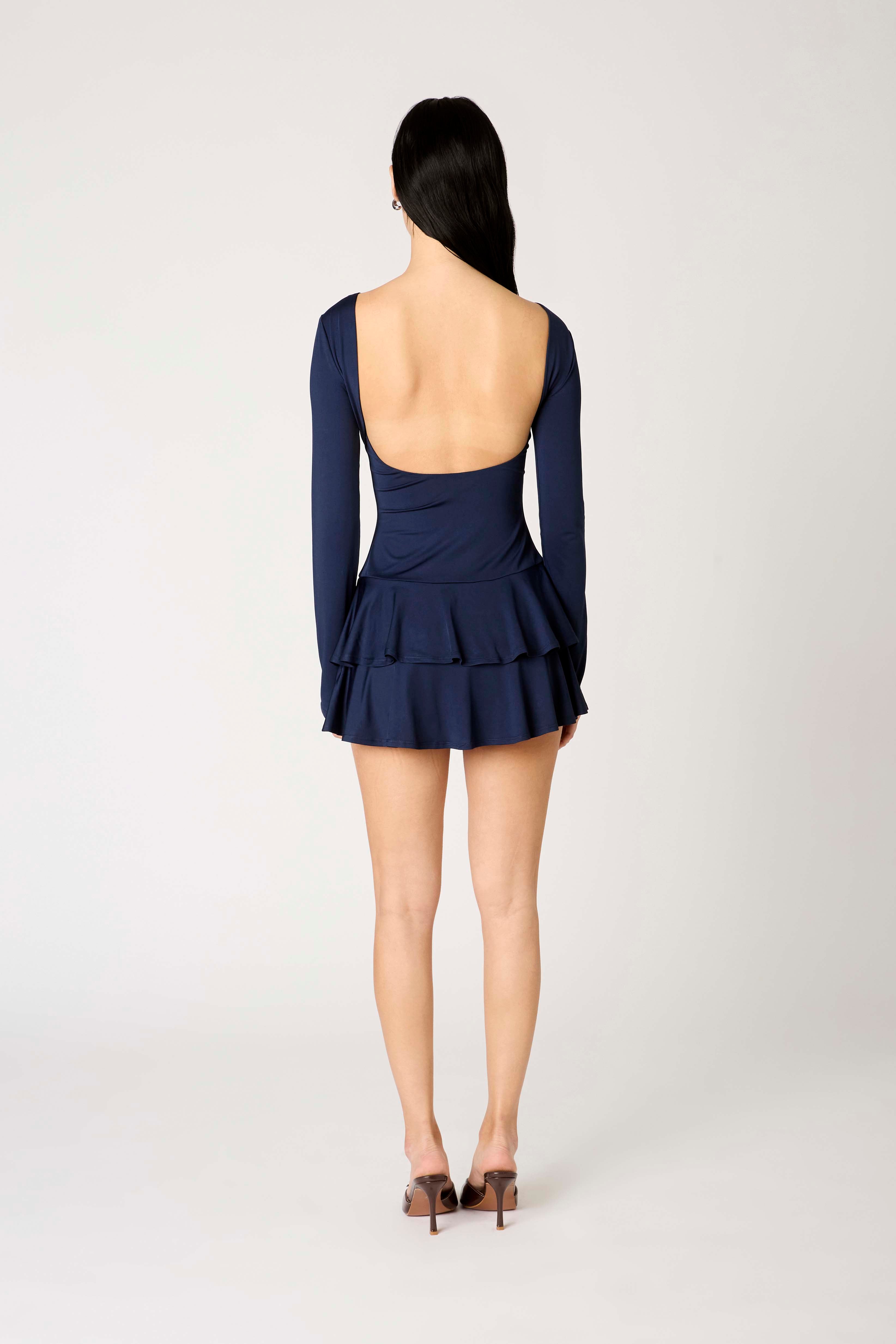 Sienna Dress in midnight back view
