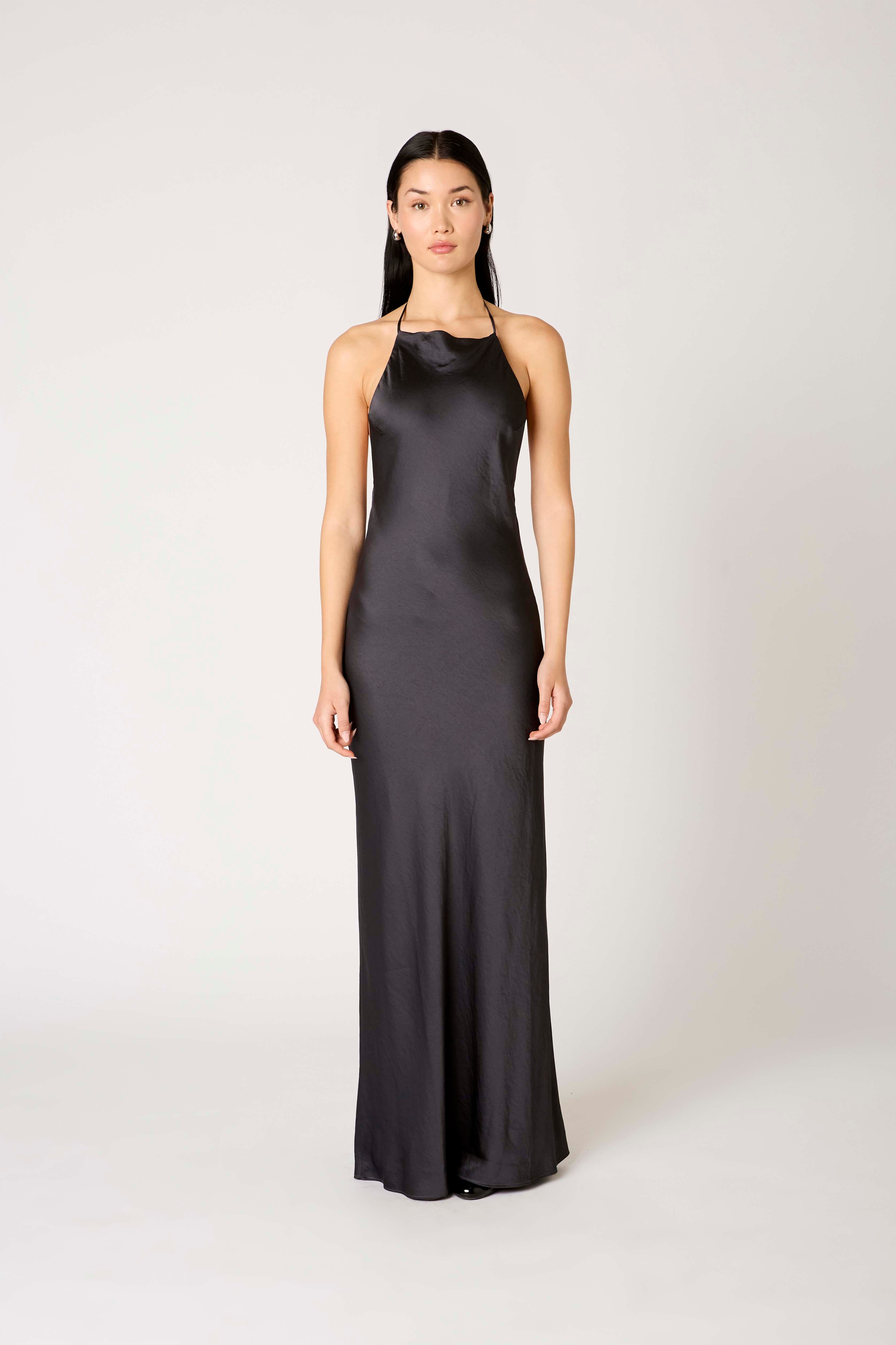 Zora Dress in soot front view