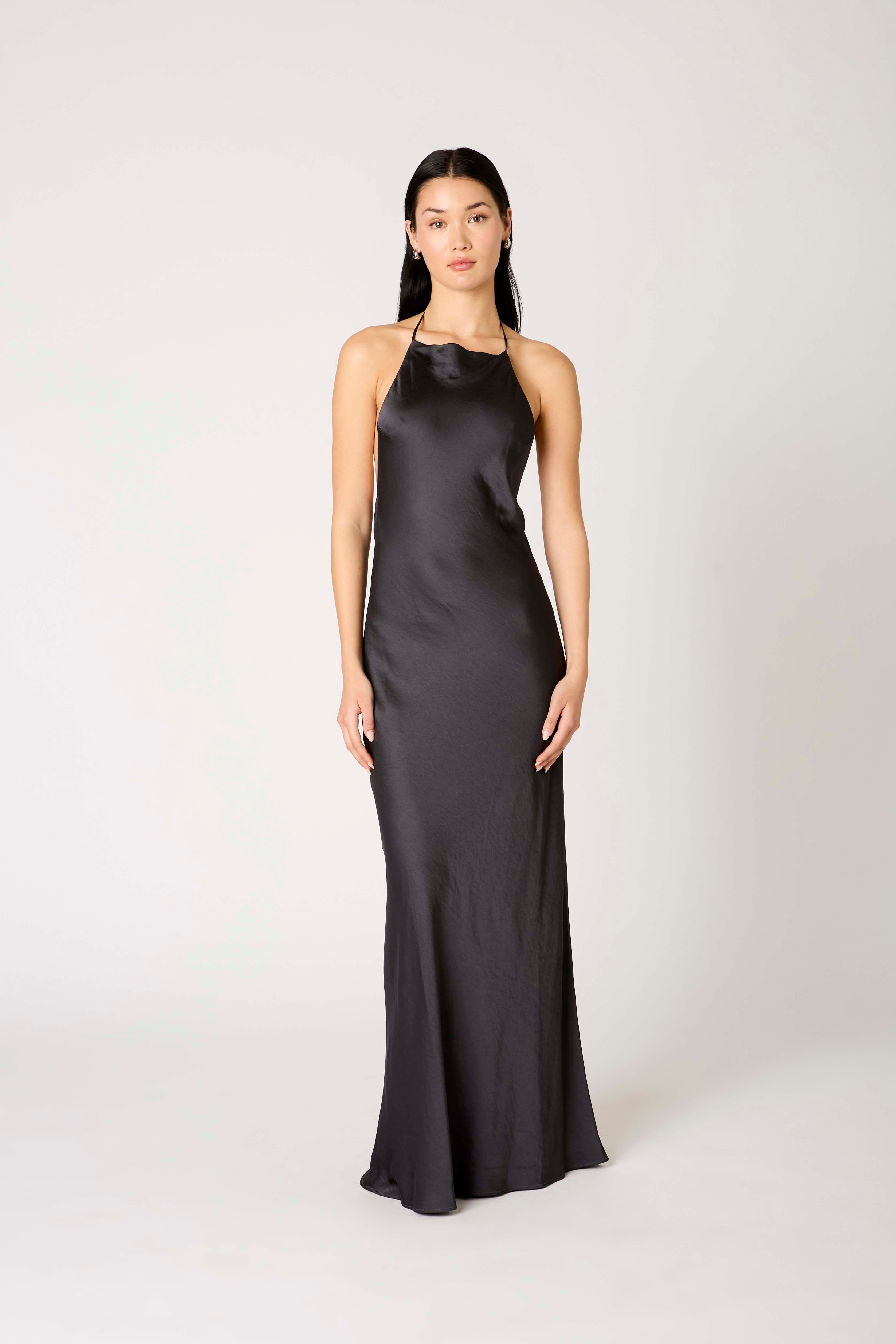 Zora Dress in soot front view