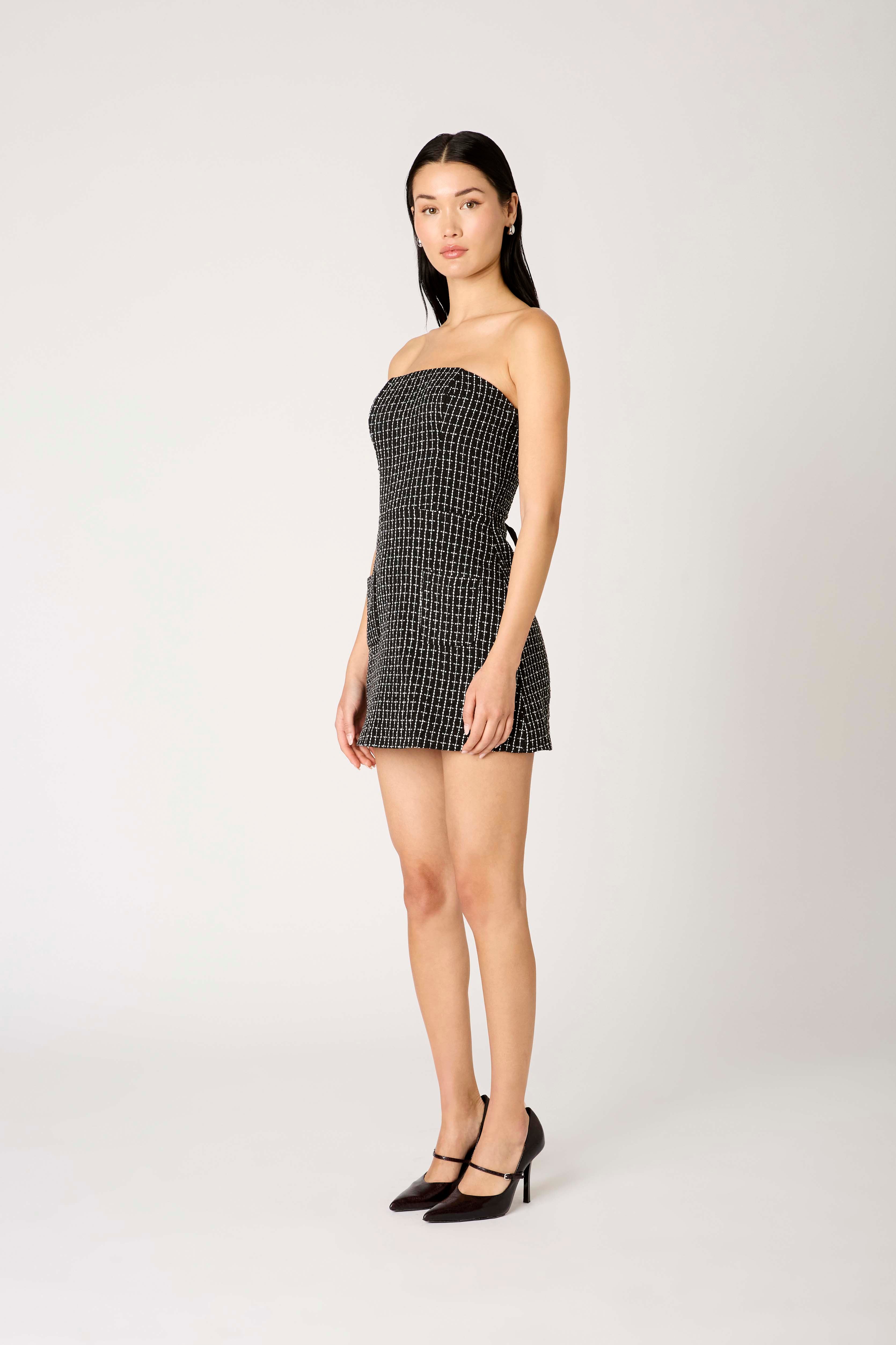 Thea Dress in black side view