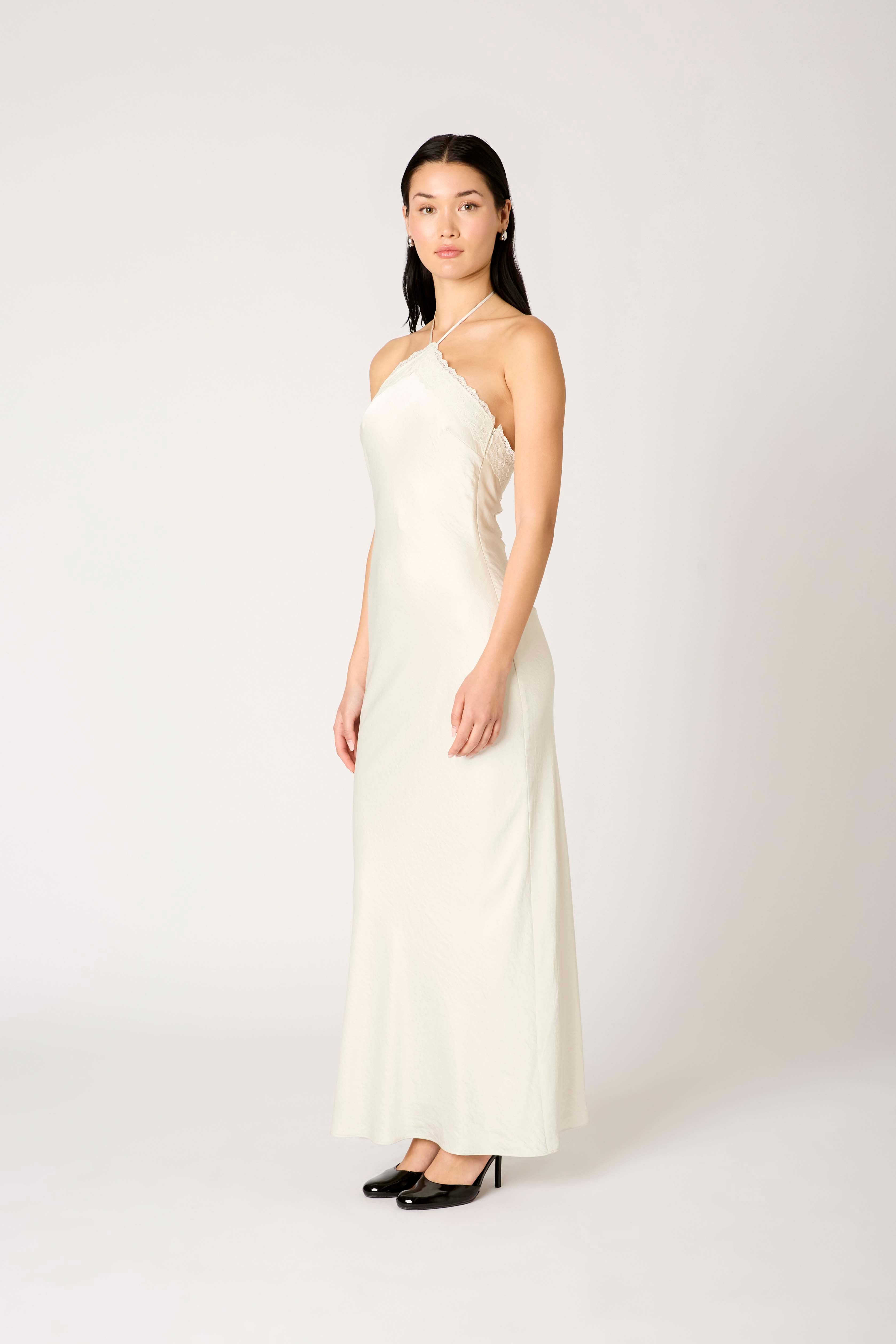 Vesper Dress in pearl side view