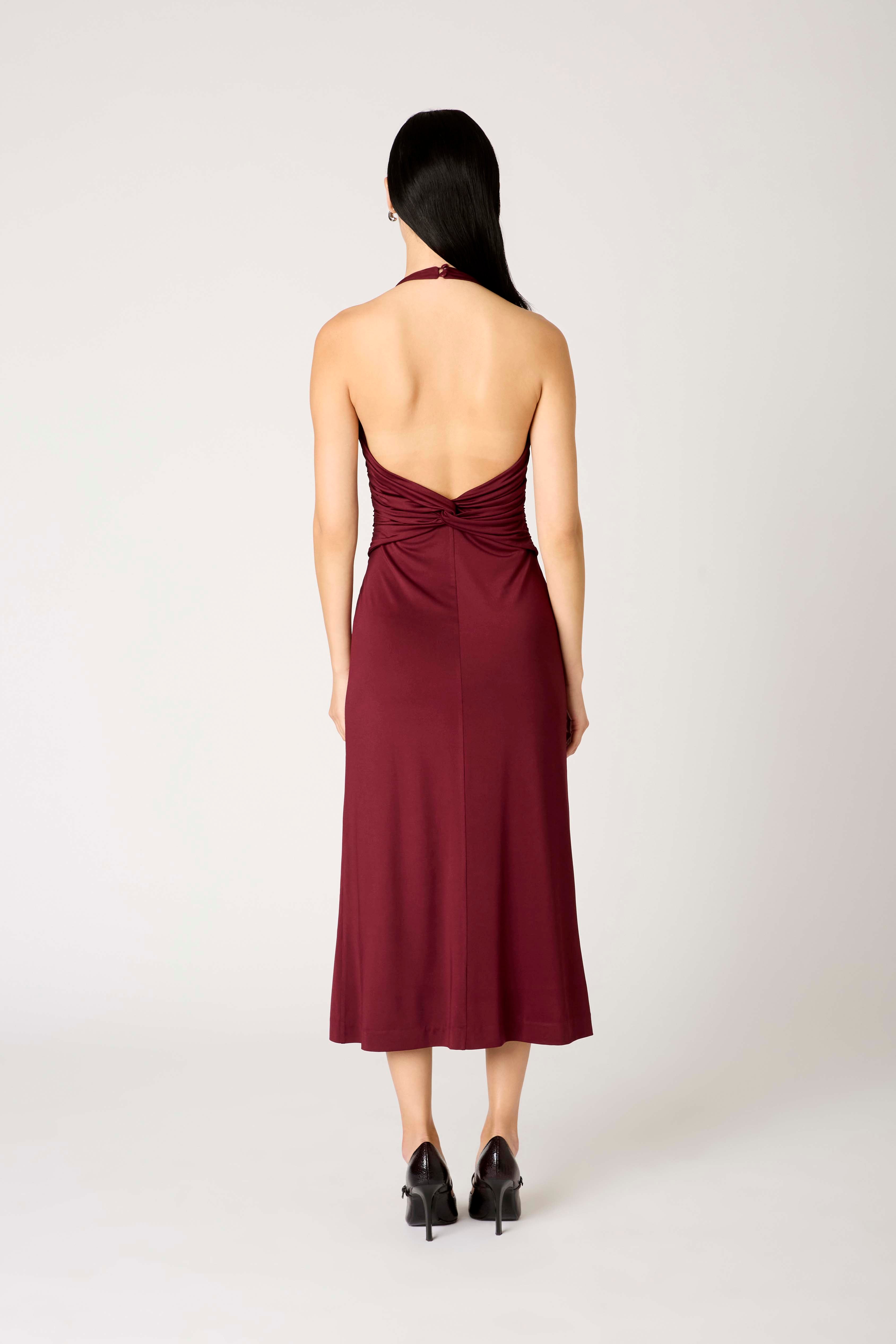 Mirabel Dress in chianti back view