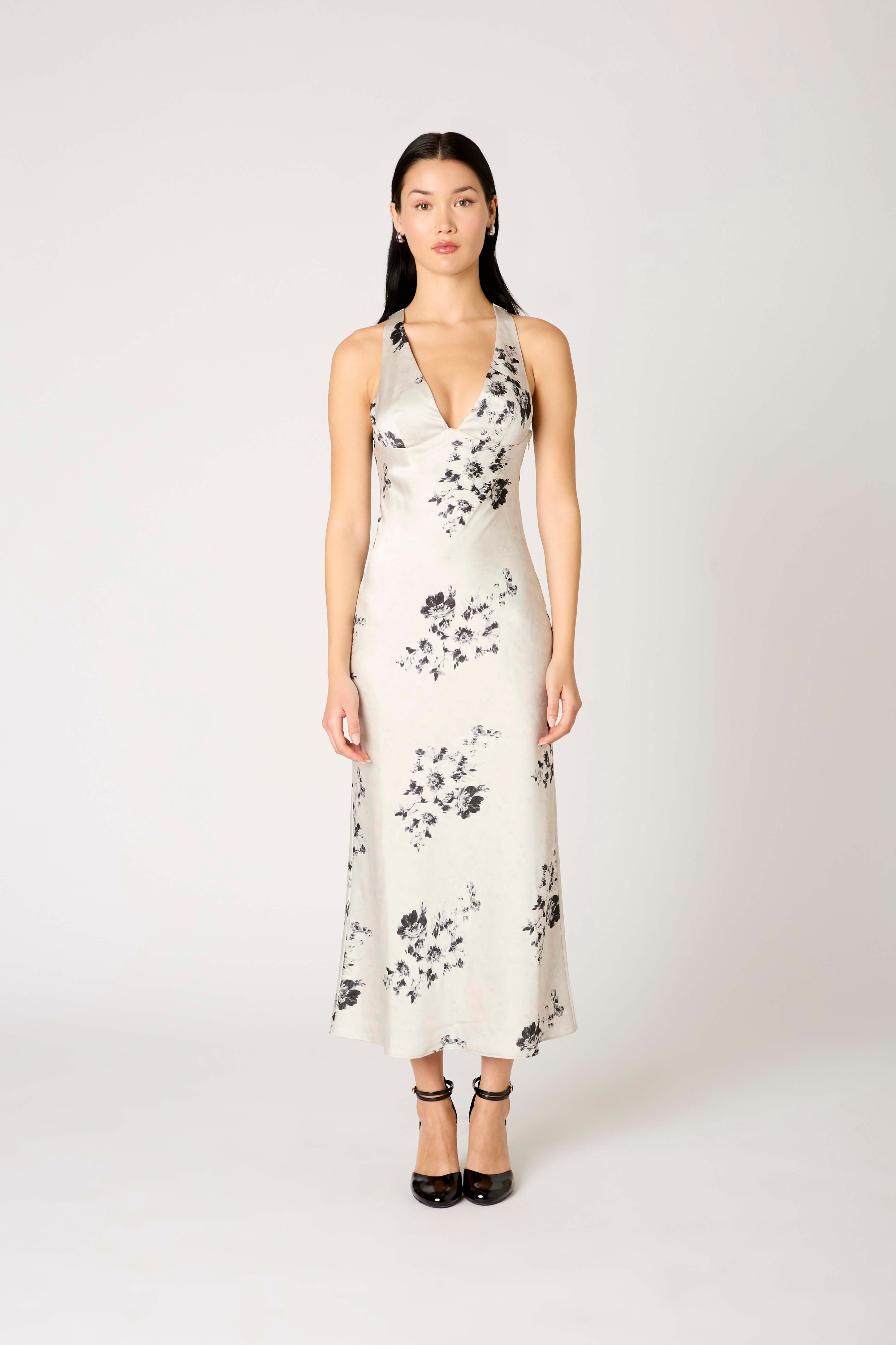 Elowen Dress in stone front view