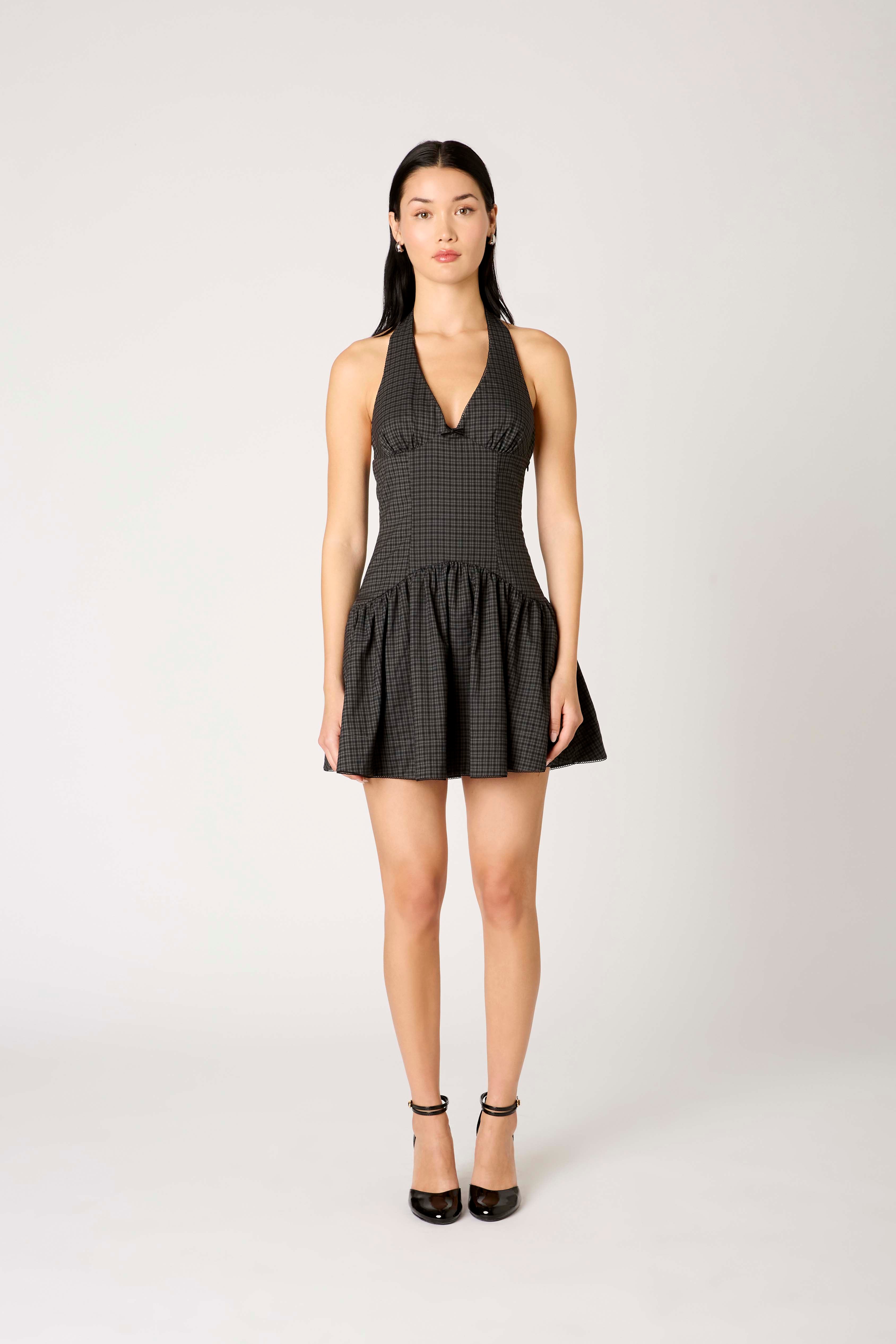 Ollie Dress in black front view