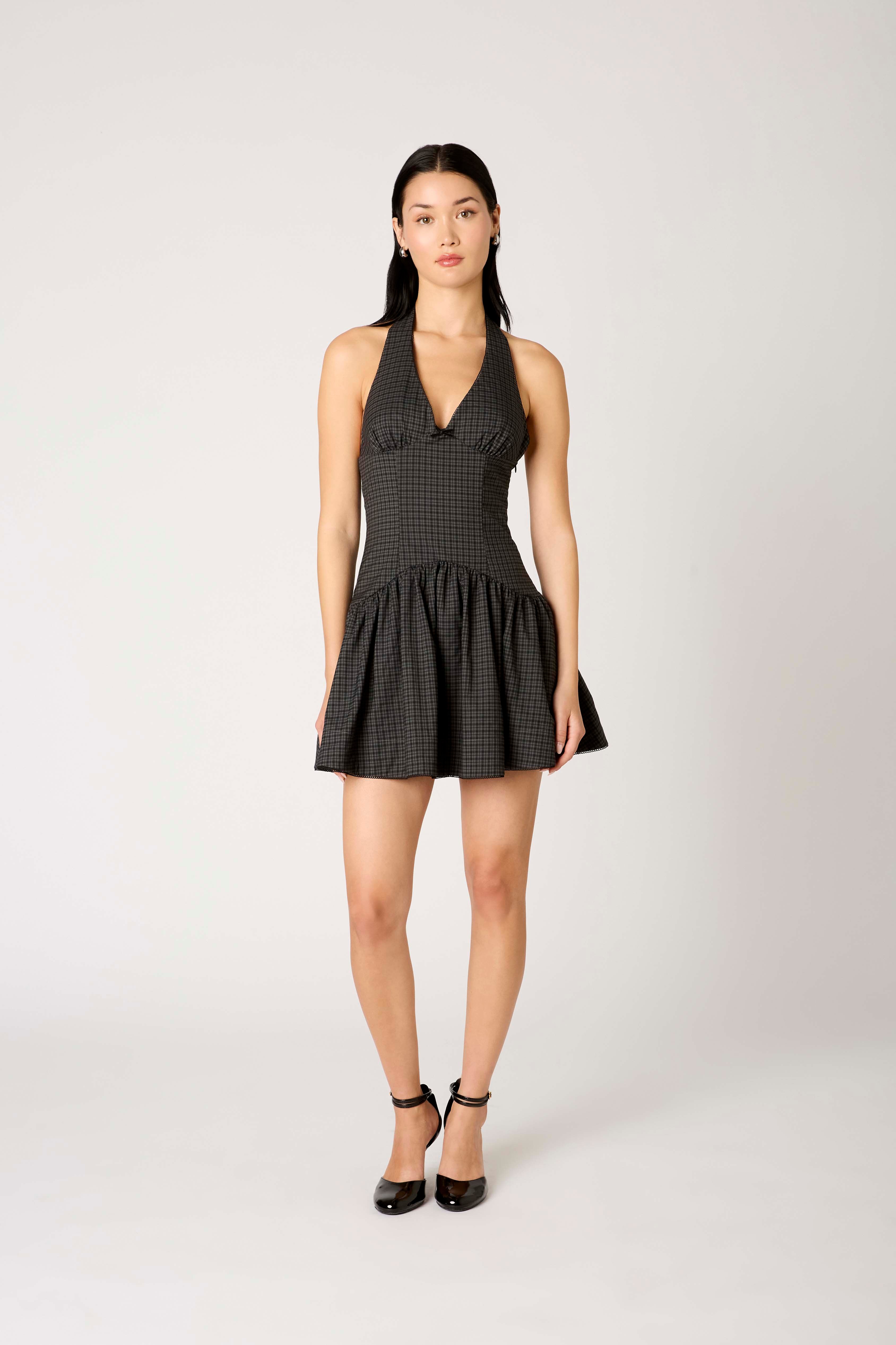 Ollie Dress in black front view