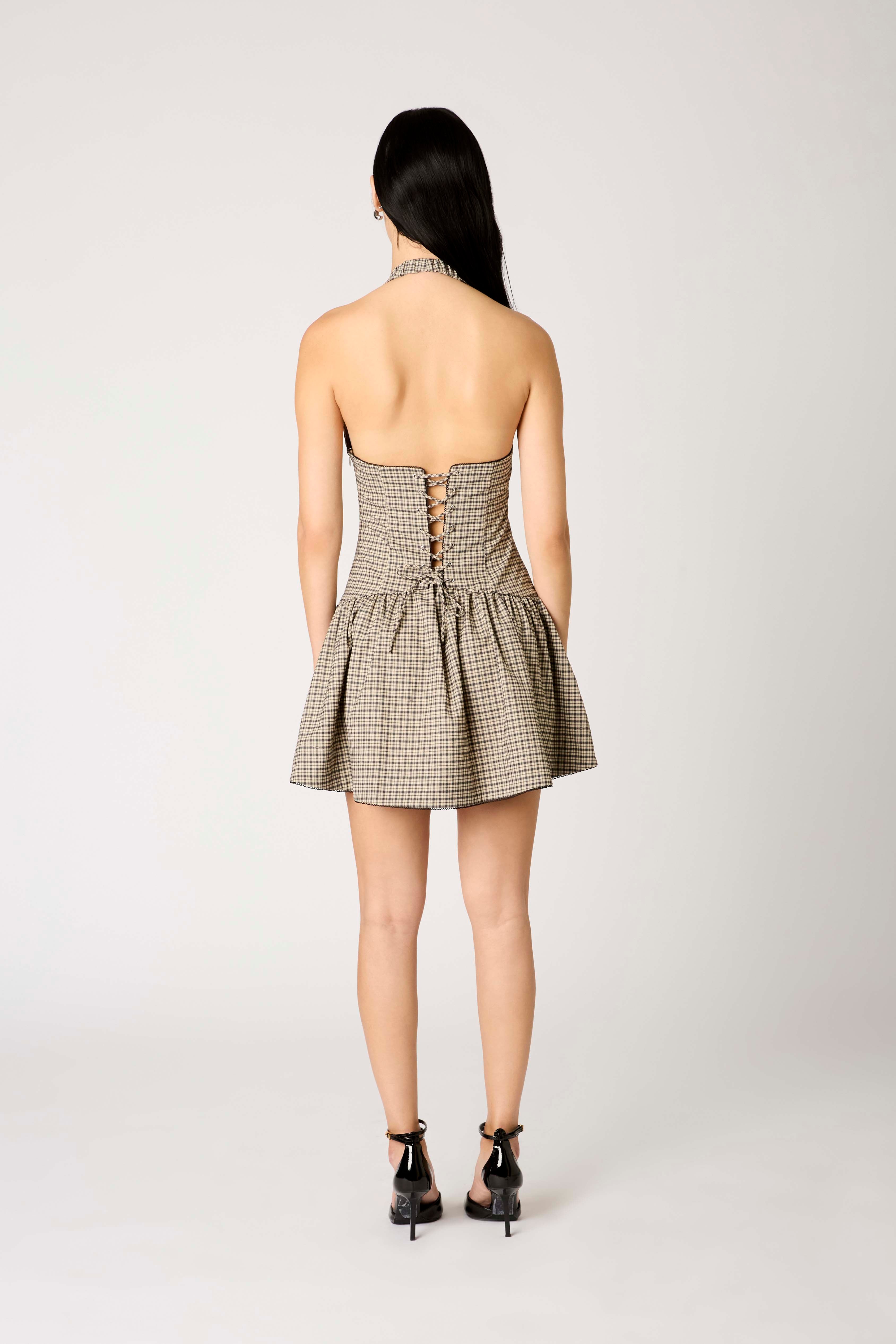 Ollie Dress in charcoal back view
