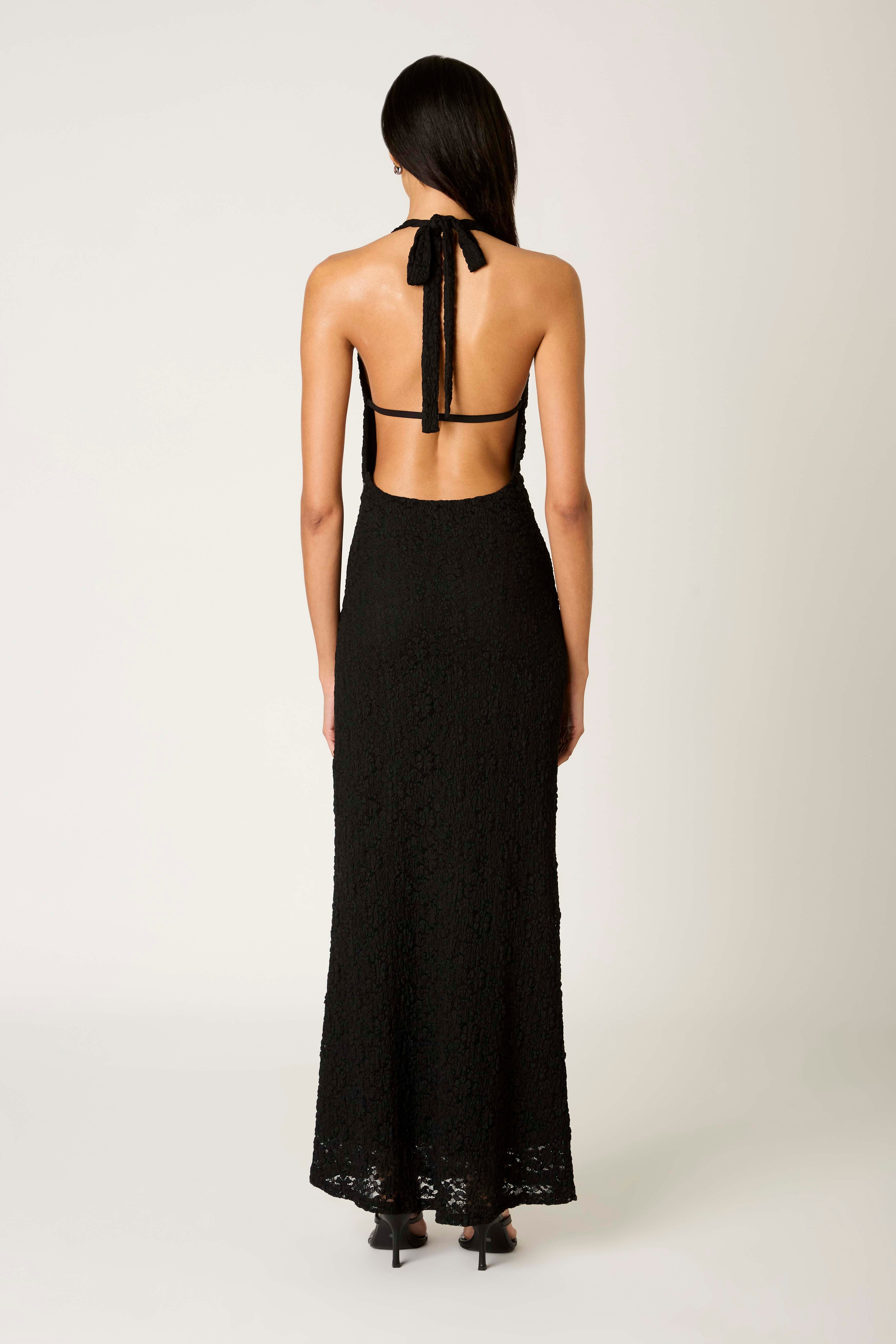 Thalia Dress in black back view