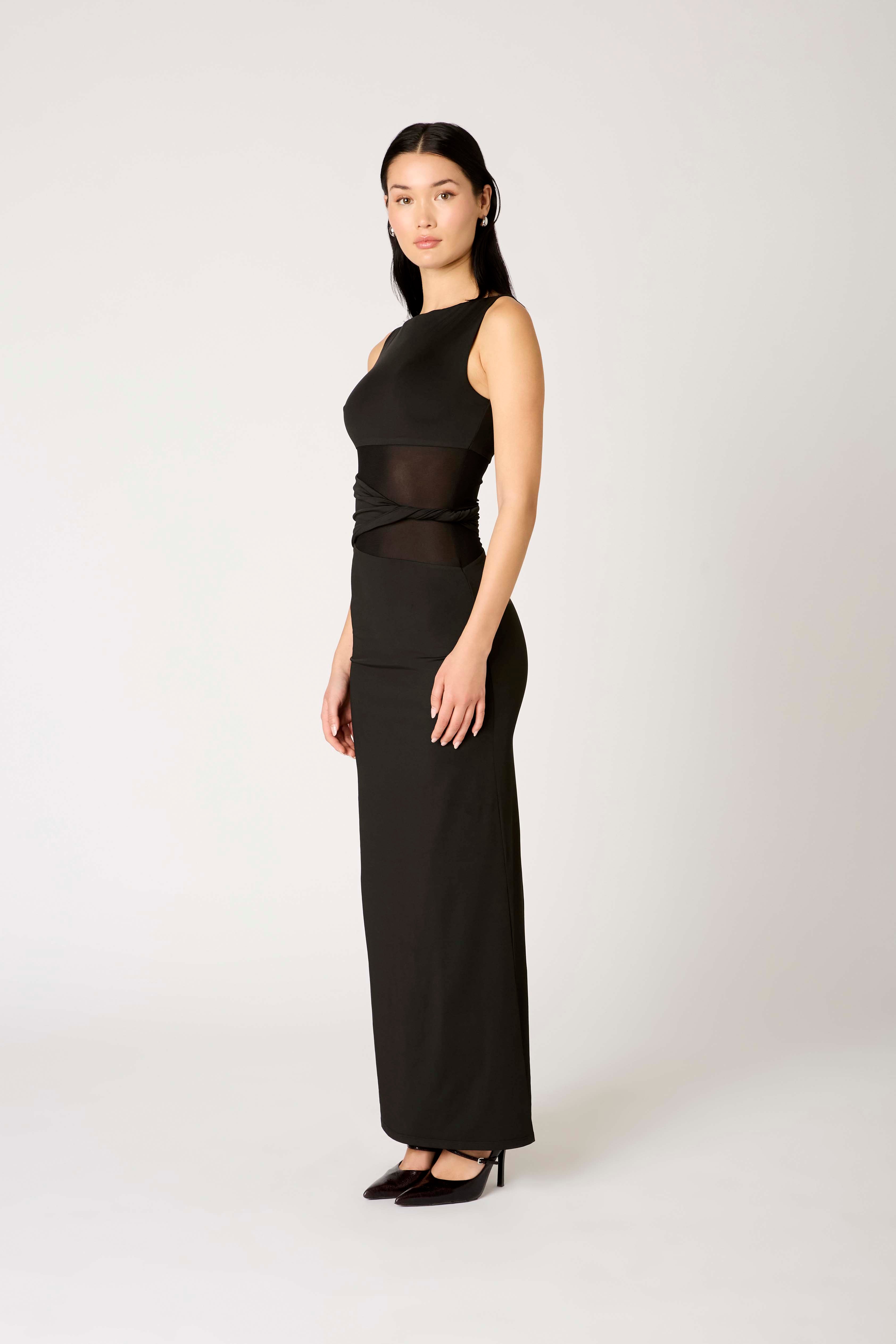 Ione Dress in black side view
