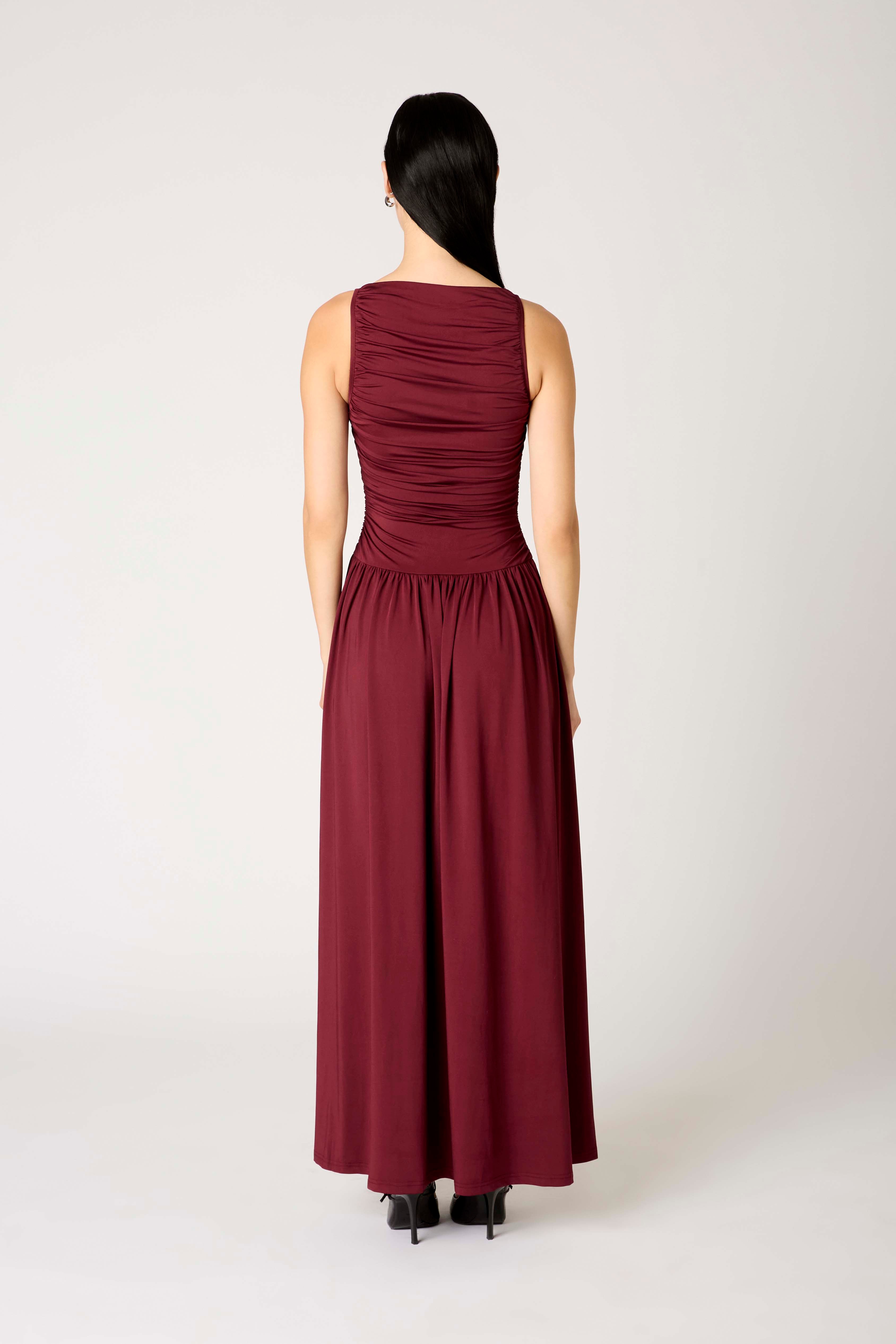 Clea Dress in chianti back view