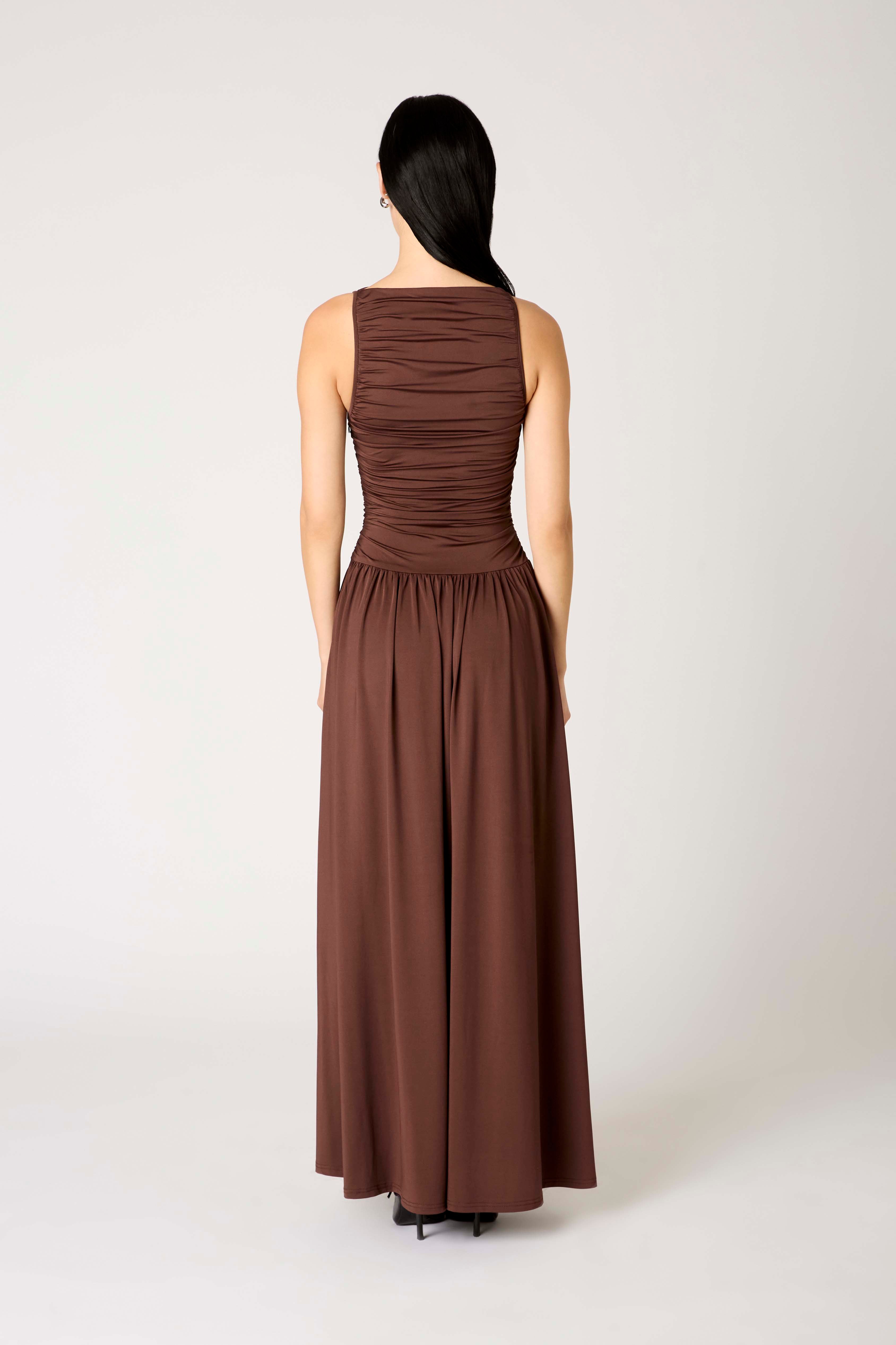Clea Dress in espresso back view