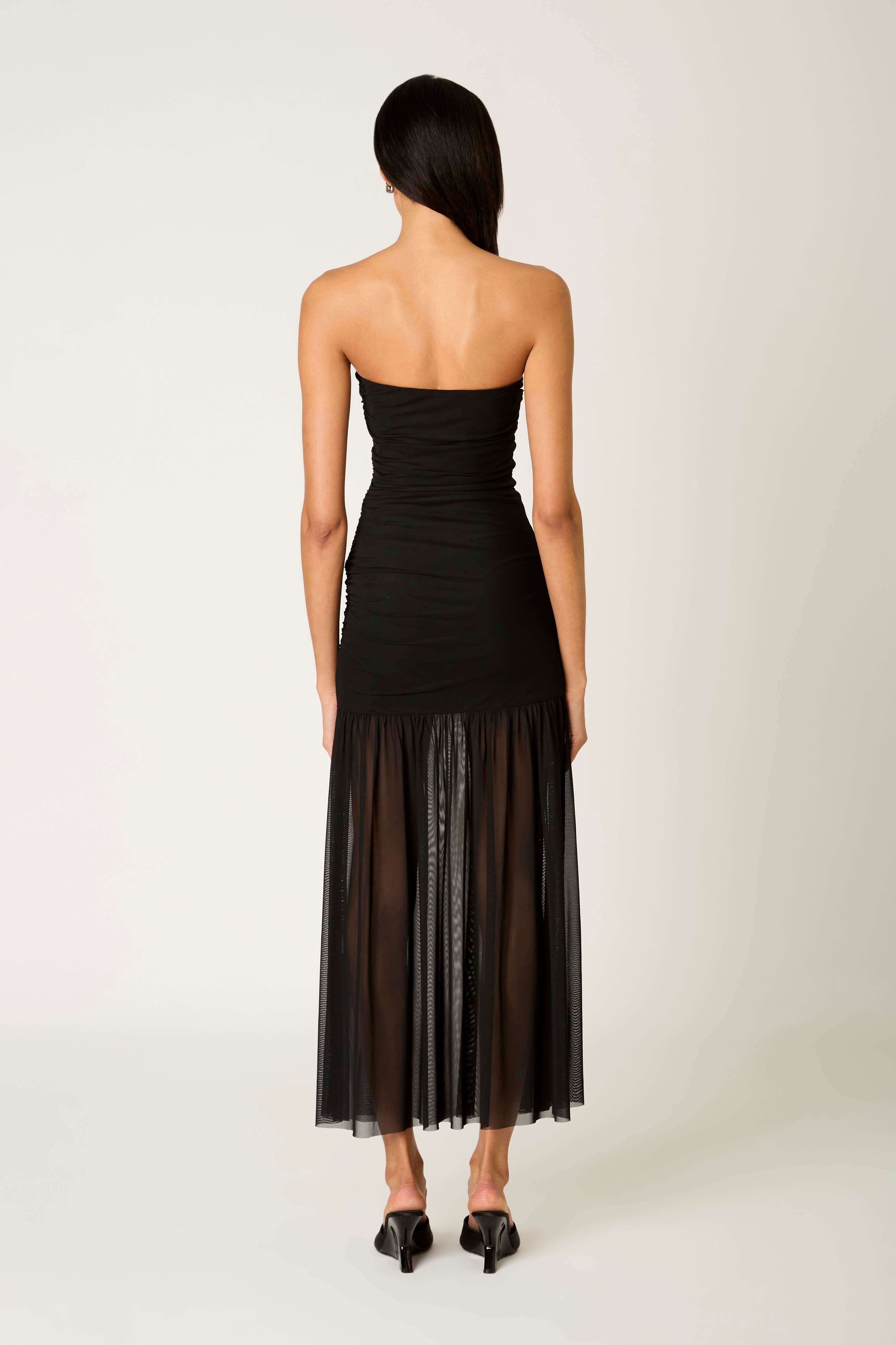 Nola Dress in black back view