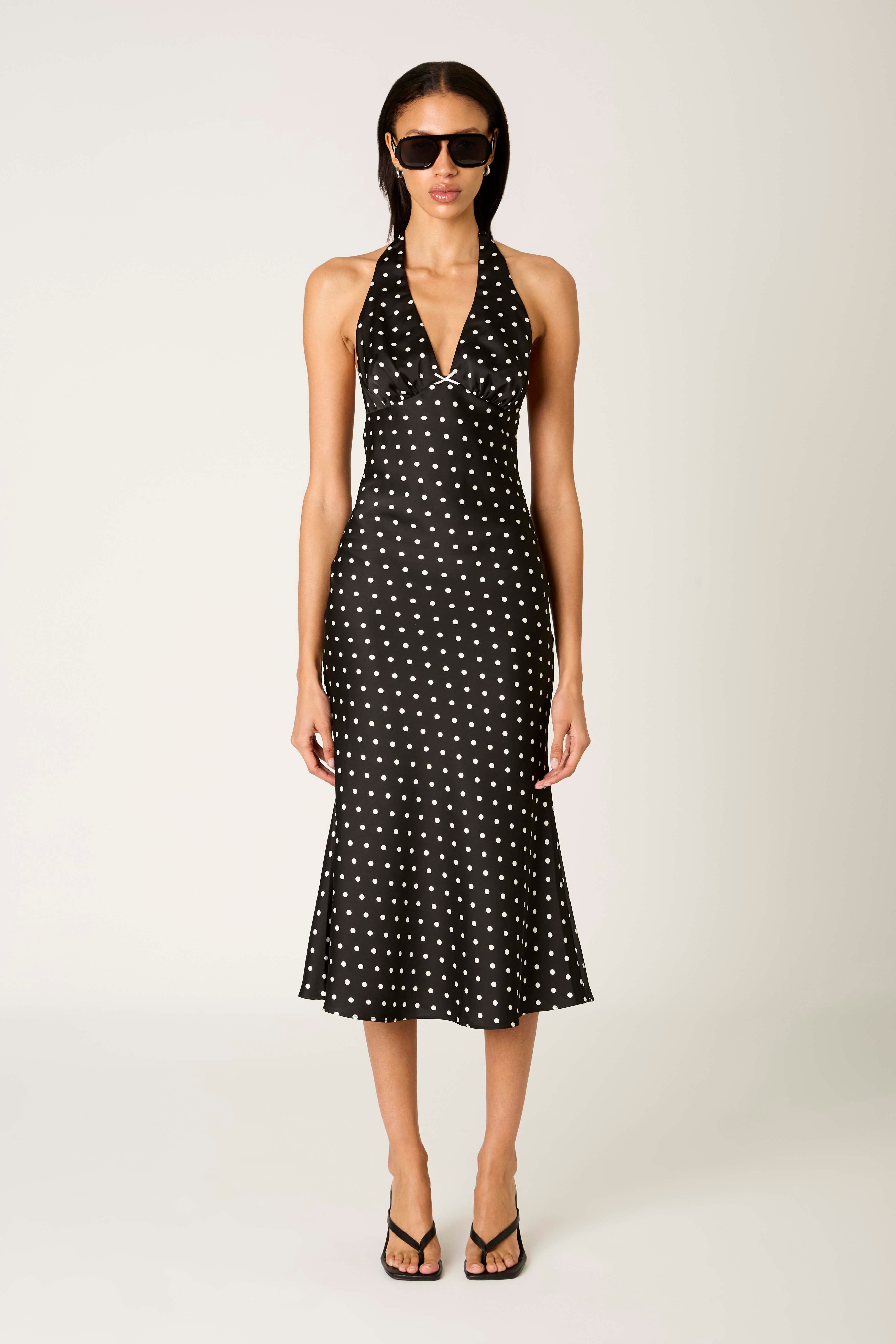 La Brea Dress in black front view