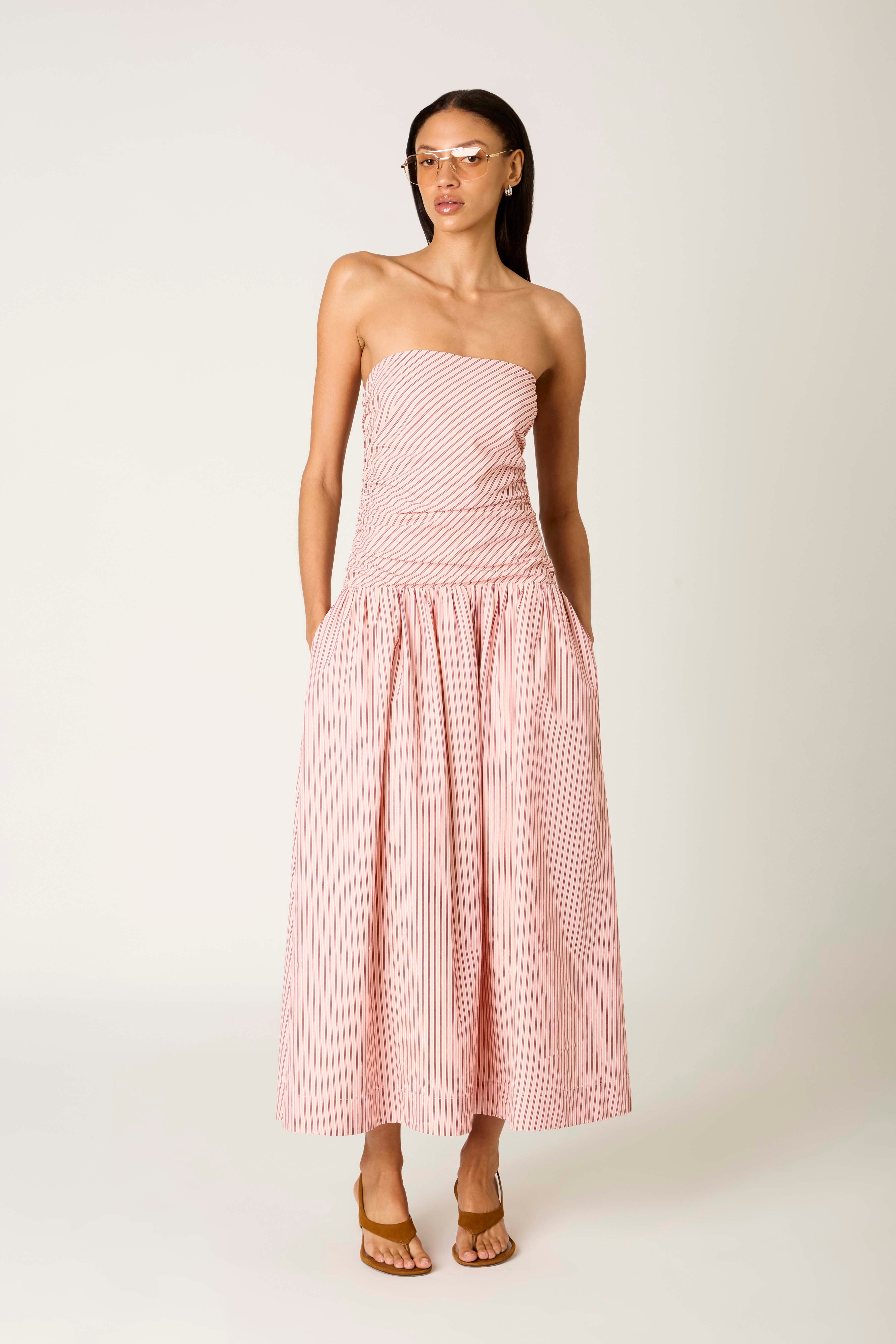 Mulholland Dress in wine front view