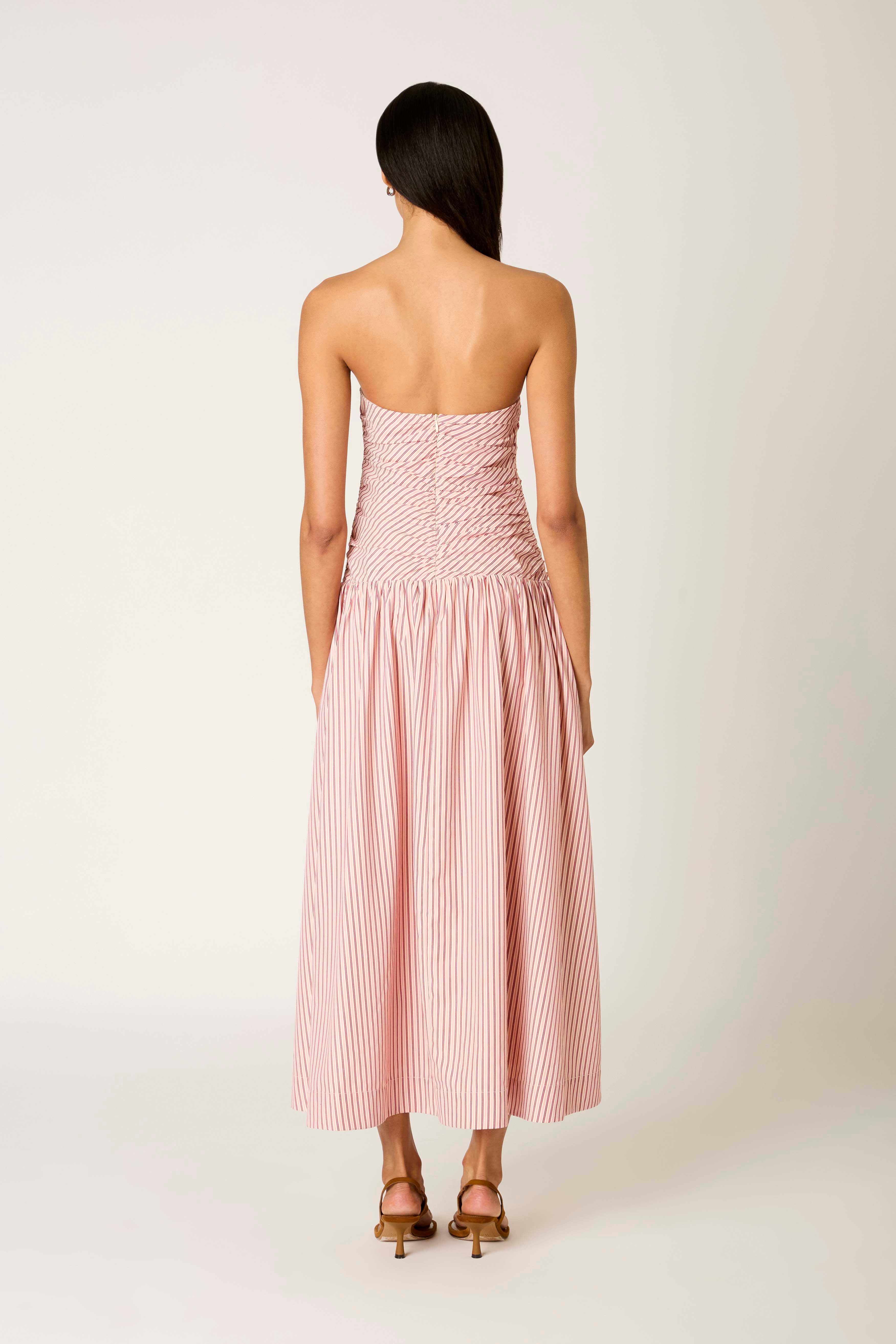 Mulholland Dress in wine back view