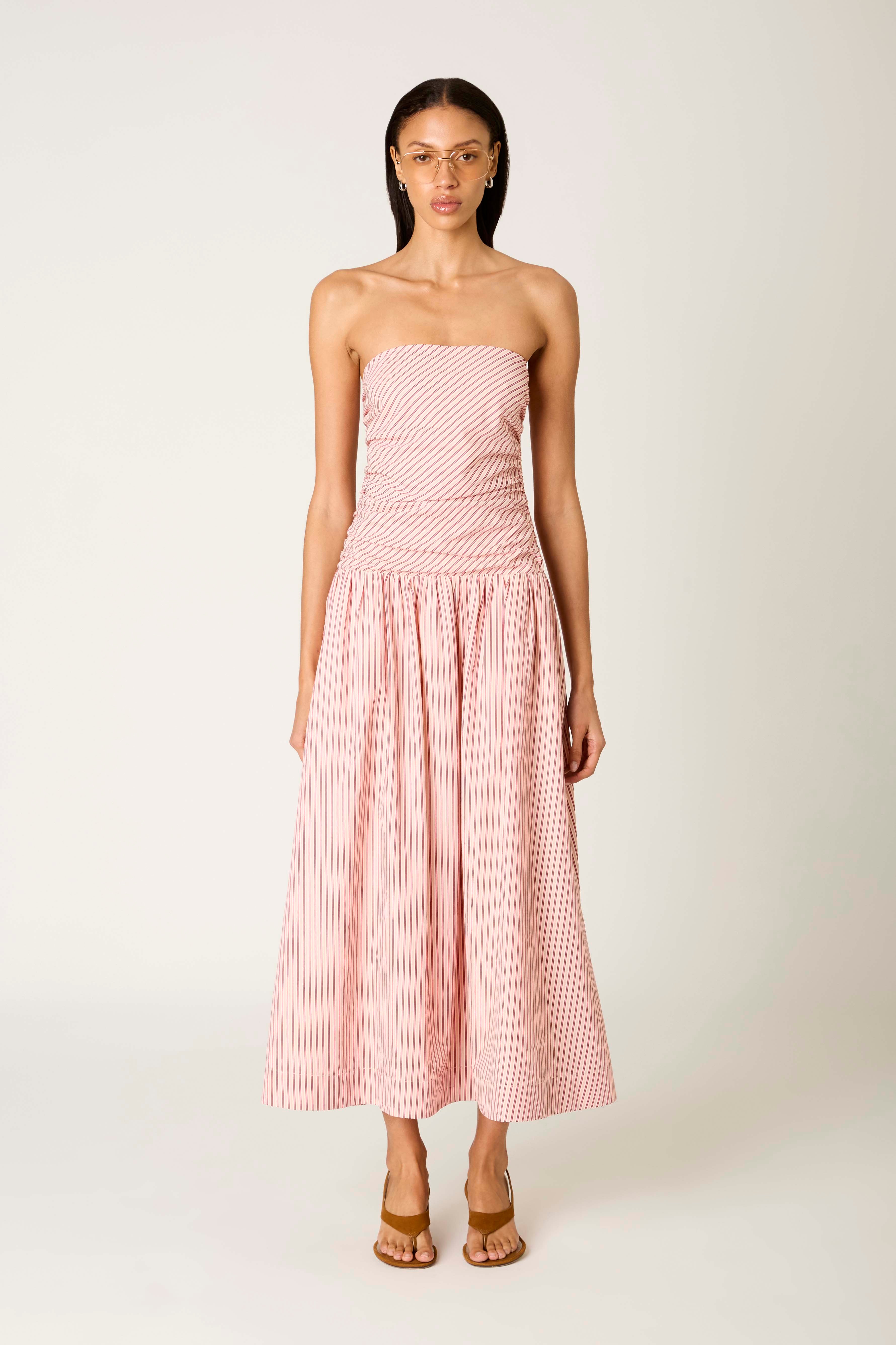 Mulholland Dress in wine front view