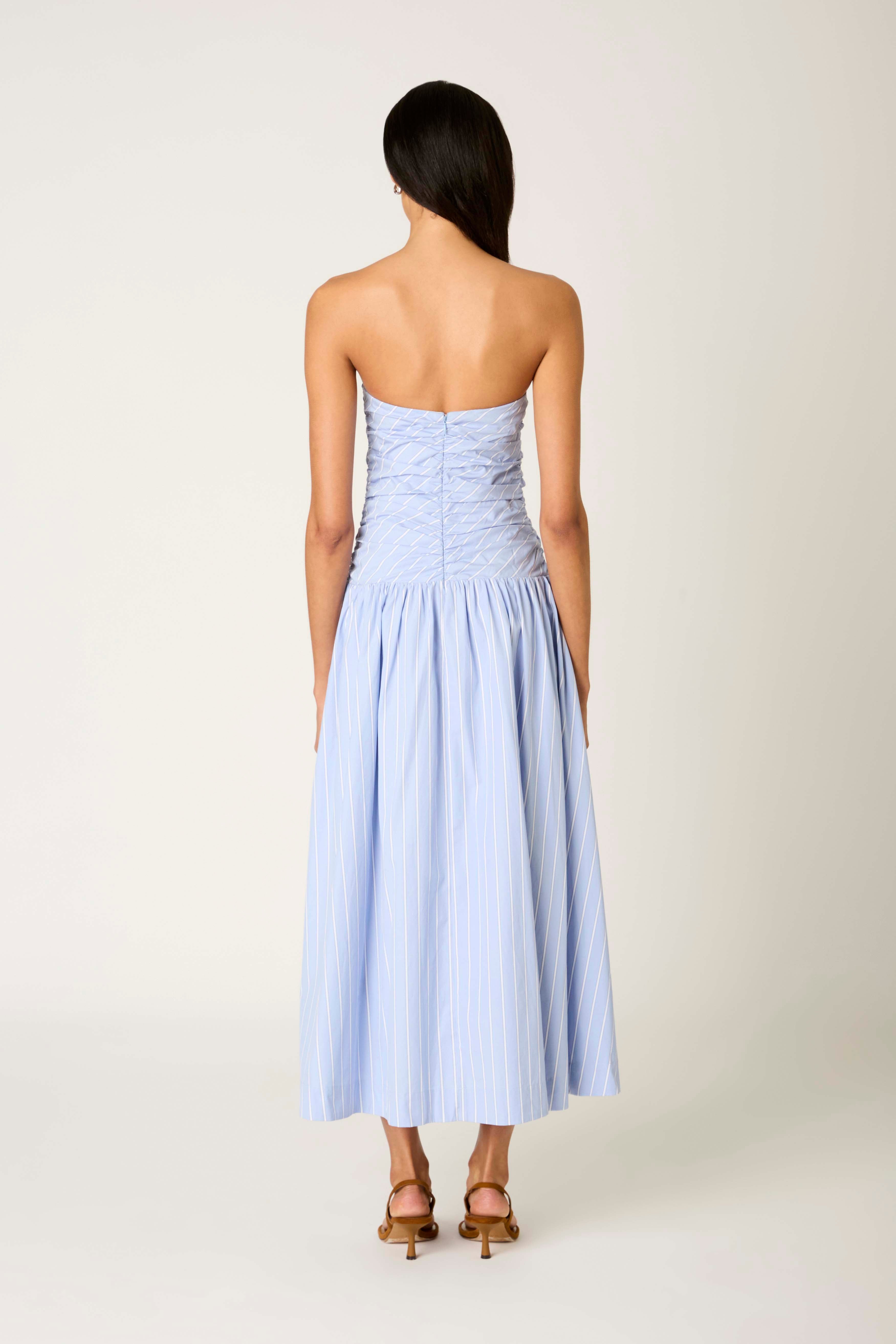 Mulholland Dress in chambray back view