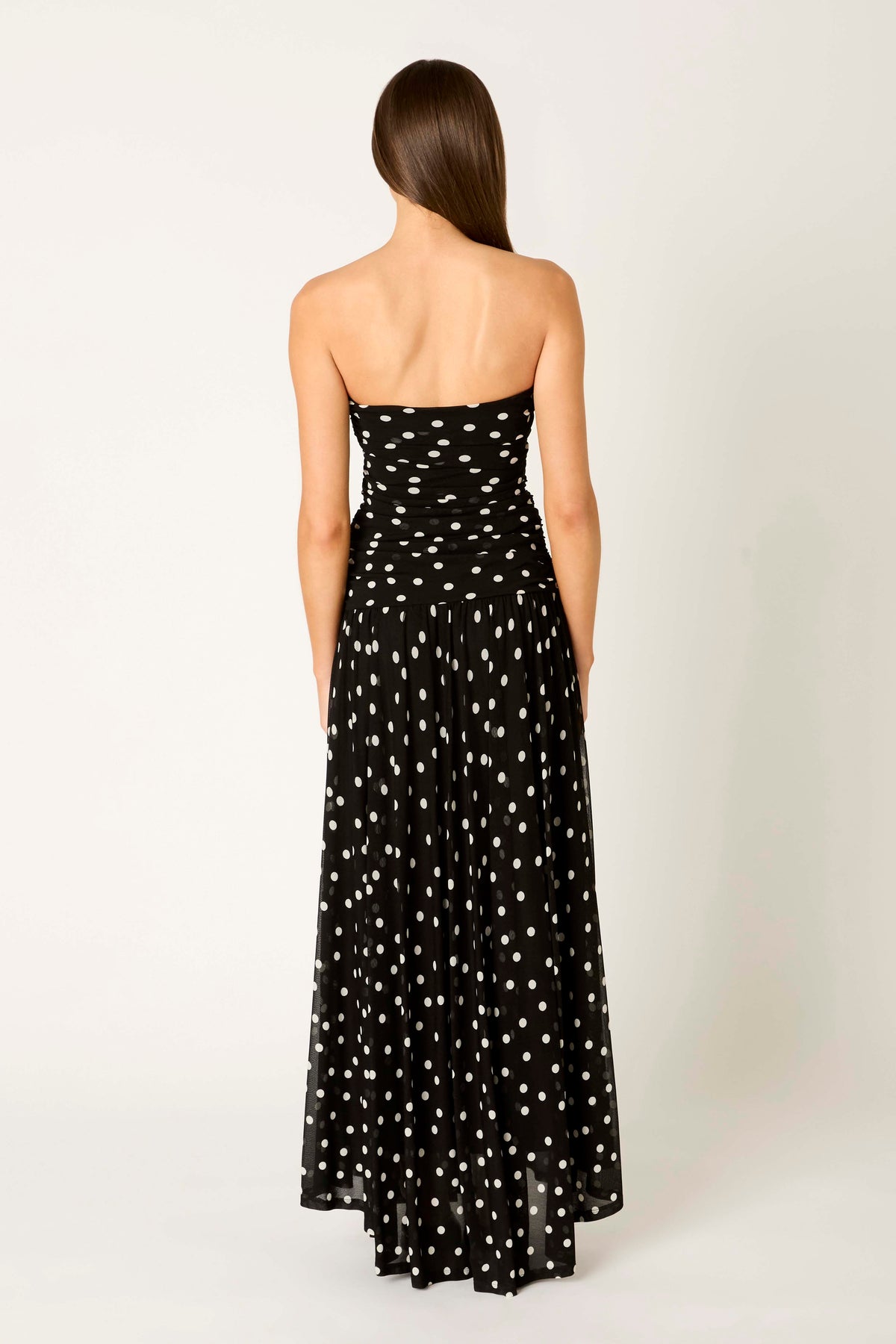 Beverly Dress in black/ivory back view