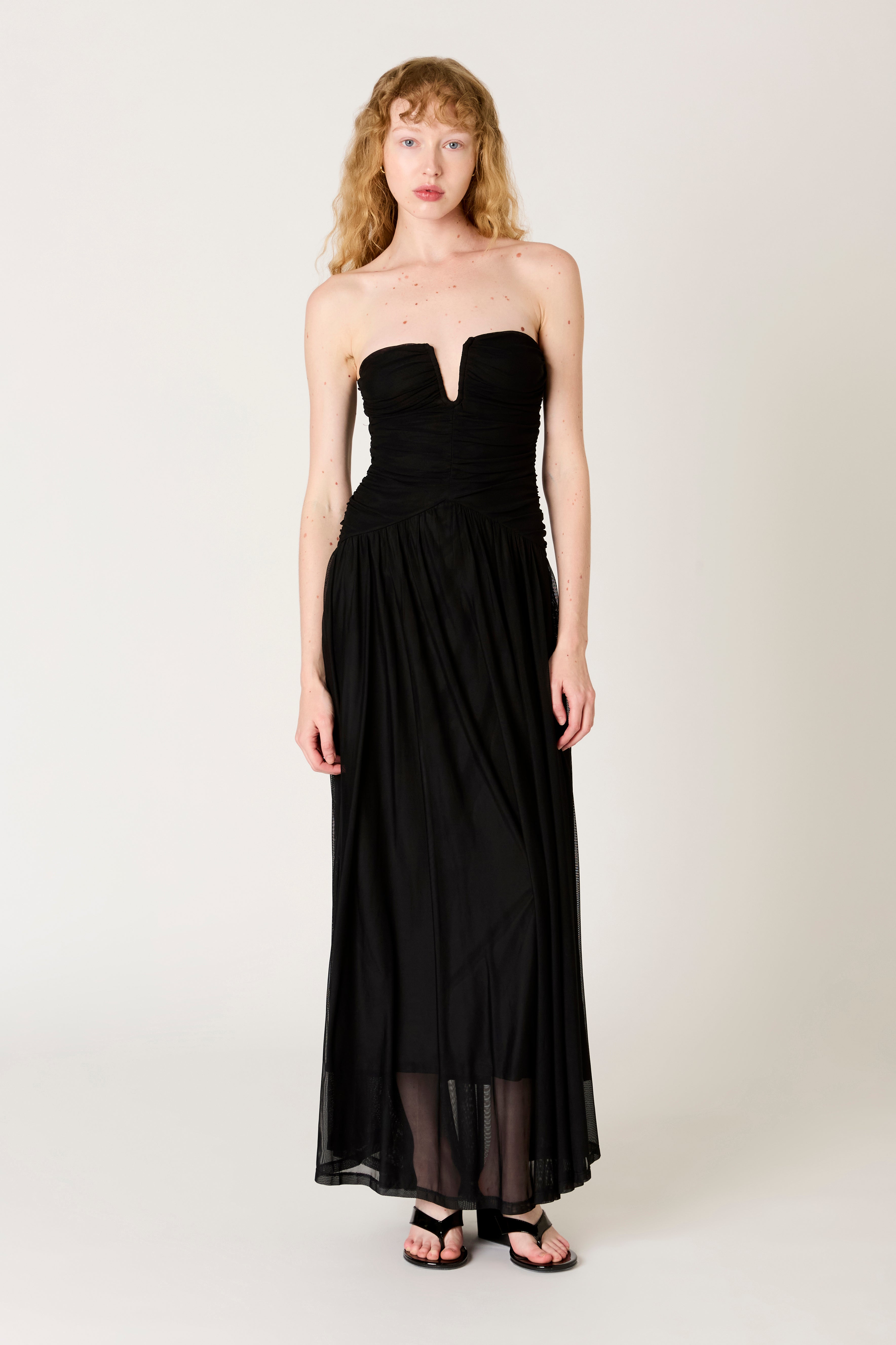 Beverly Dress in black front view