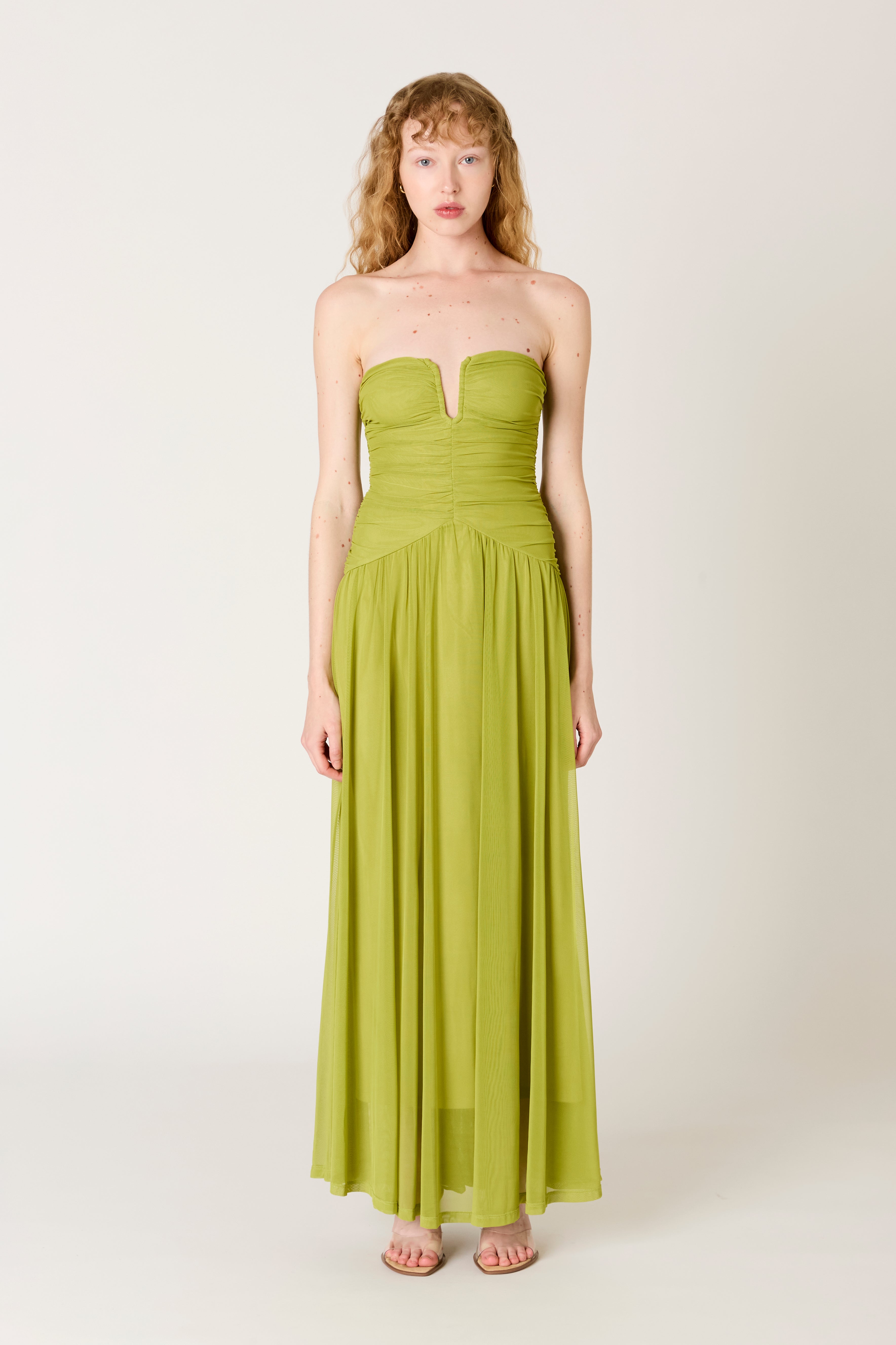 Beverly Dress in peridot front view