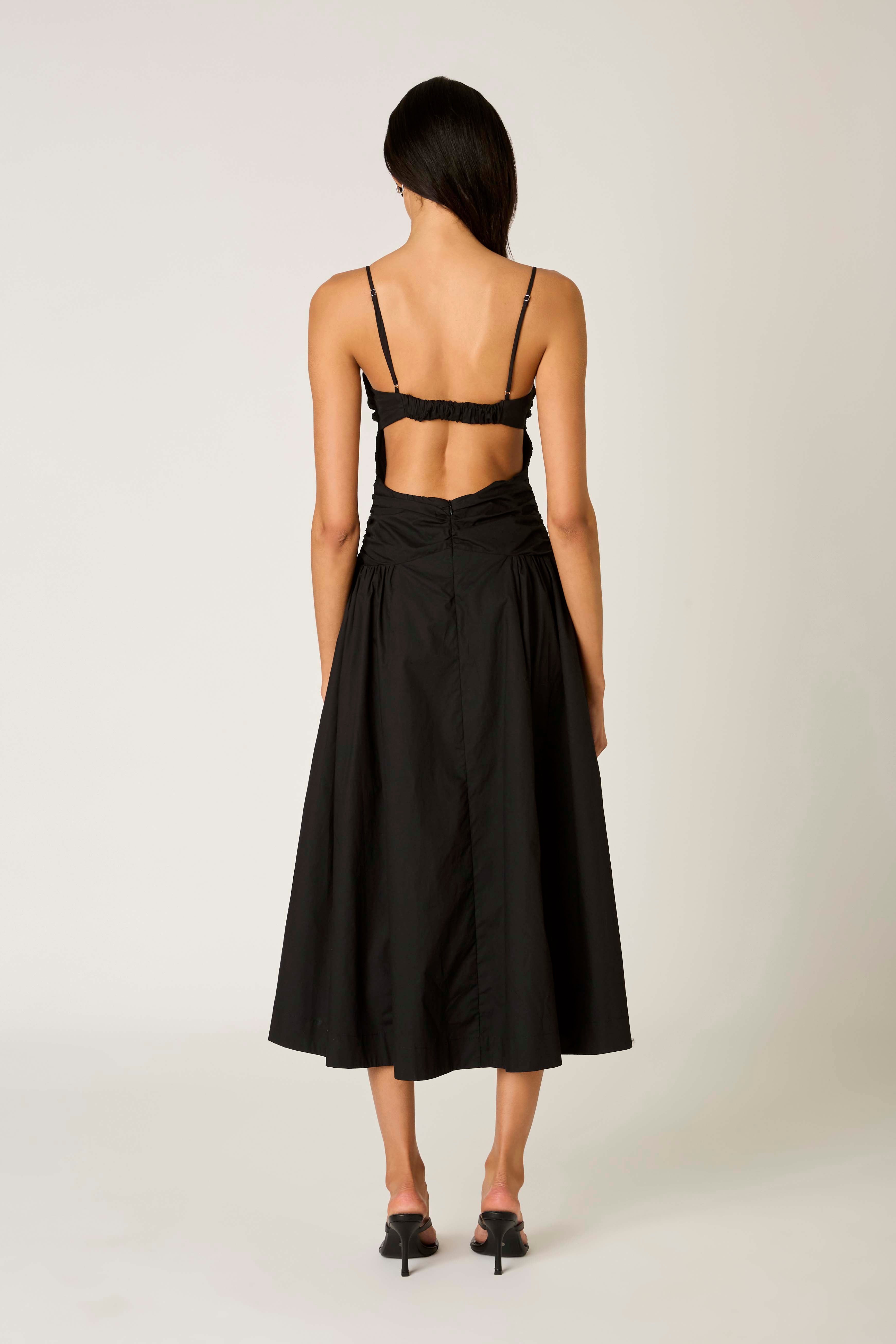 Sawtelle Dress in black back view