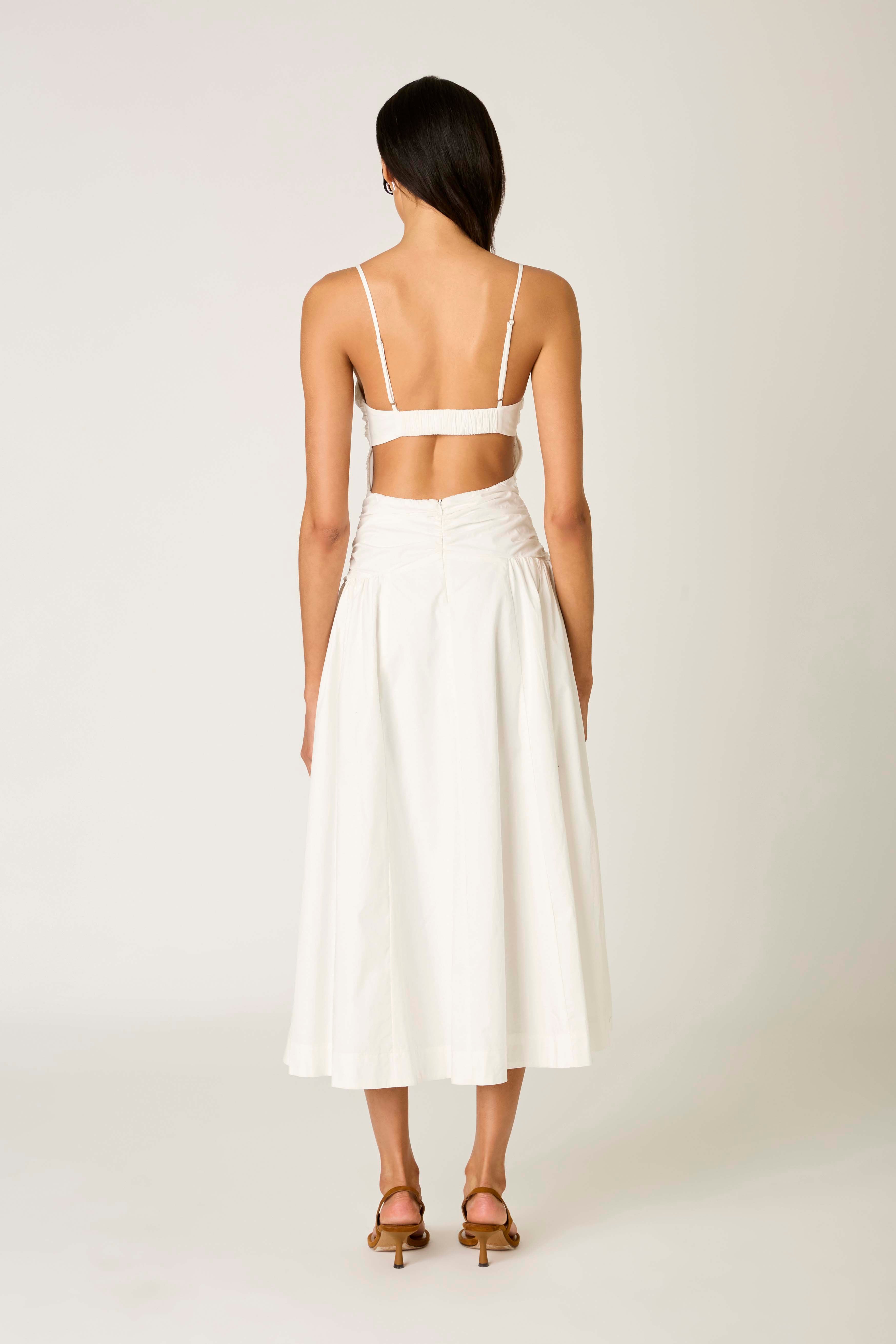 Sawtelle Dress in white back view