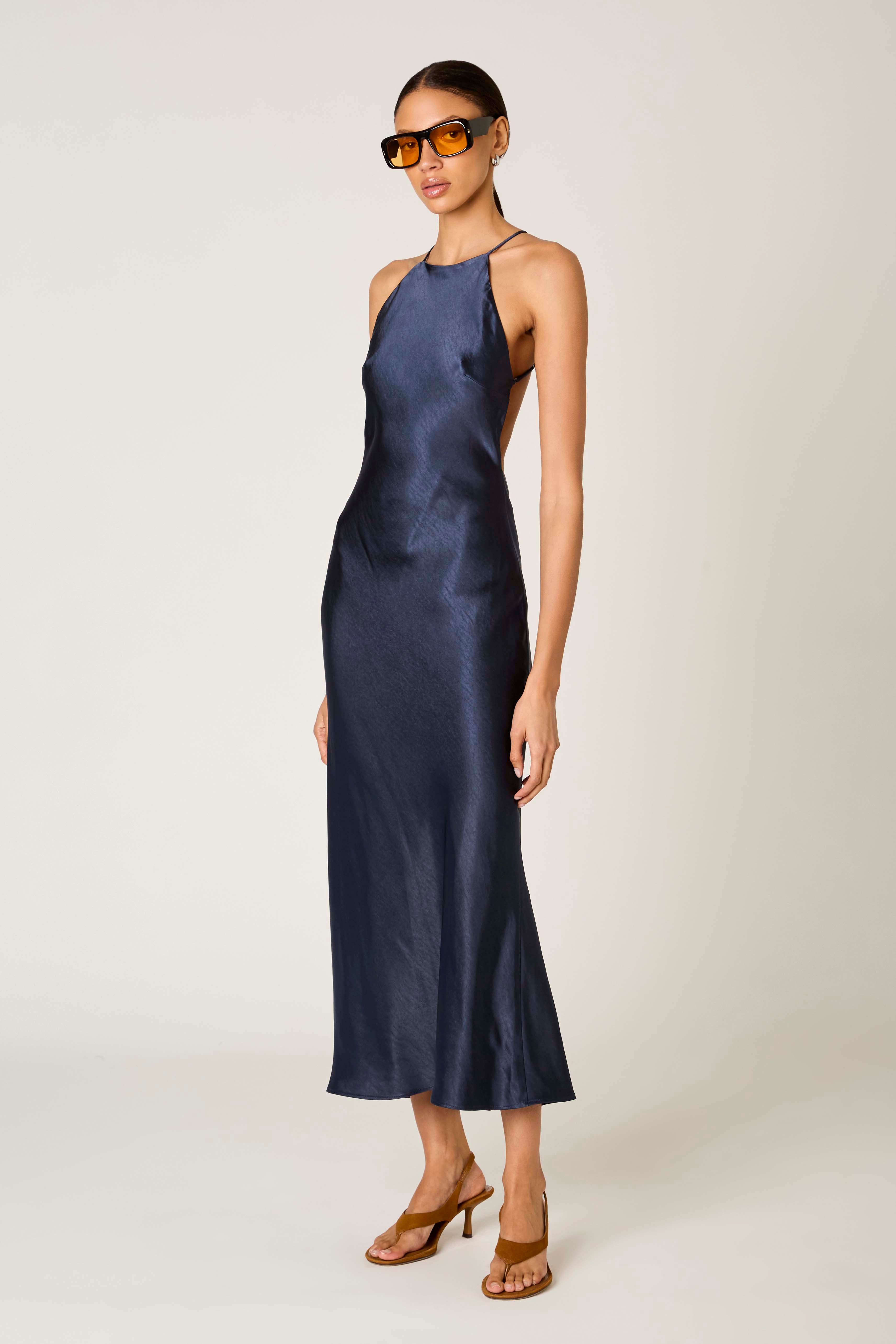 Montana Dress in midnight side view