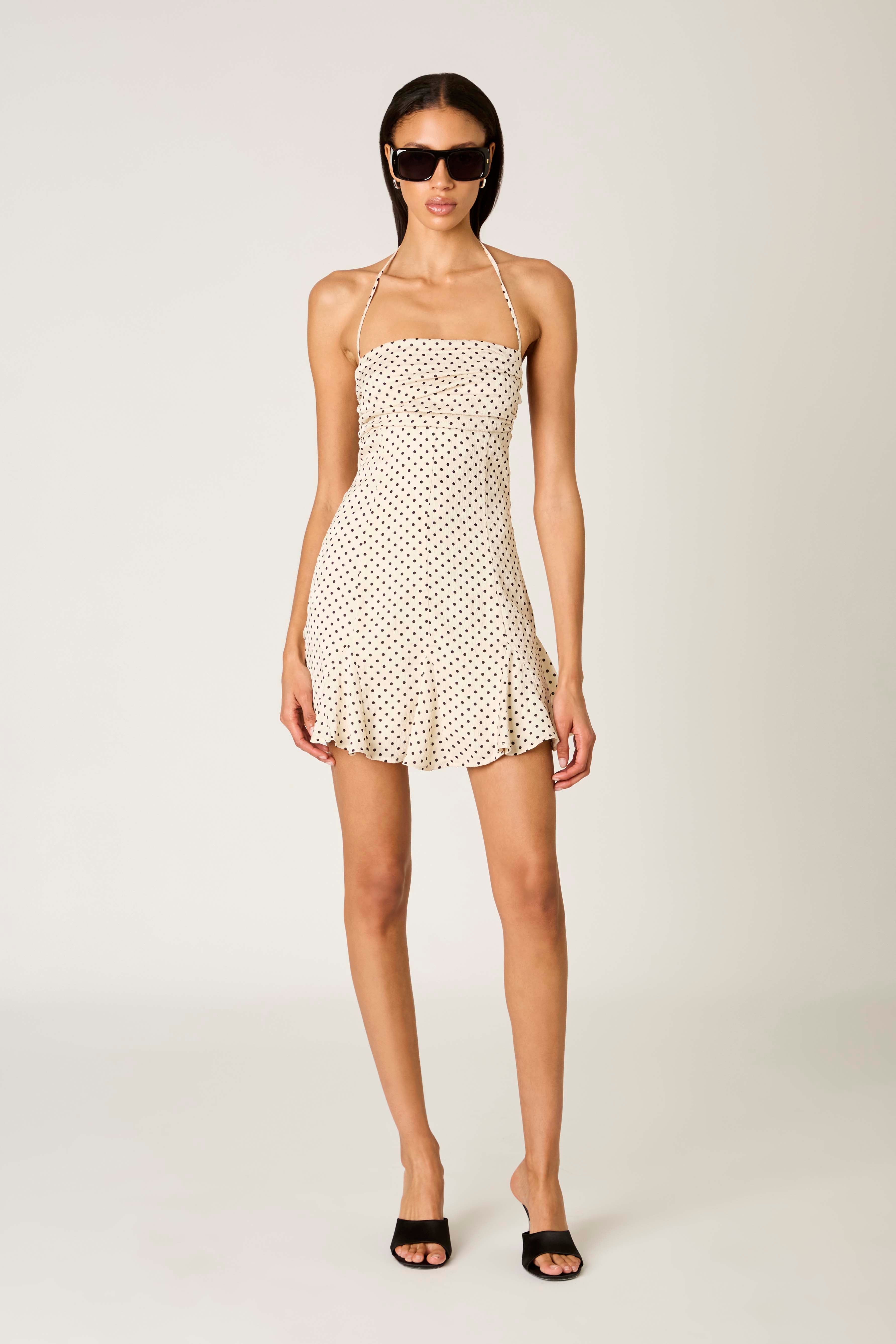 Cahuenga Dress in ivory front view 