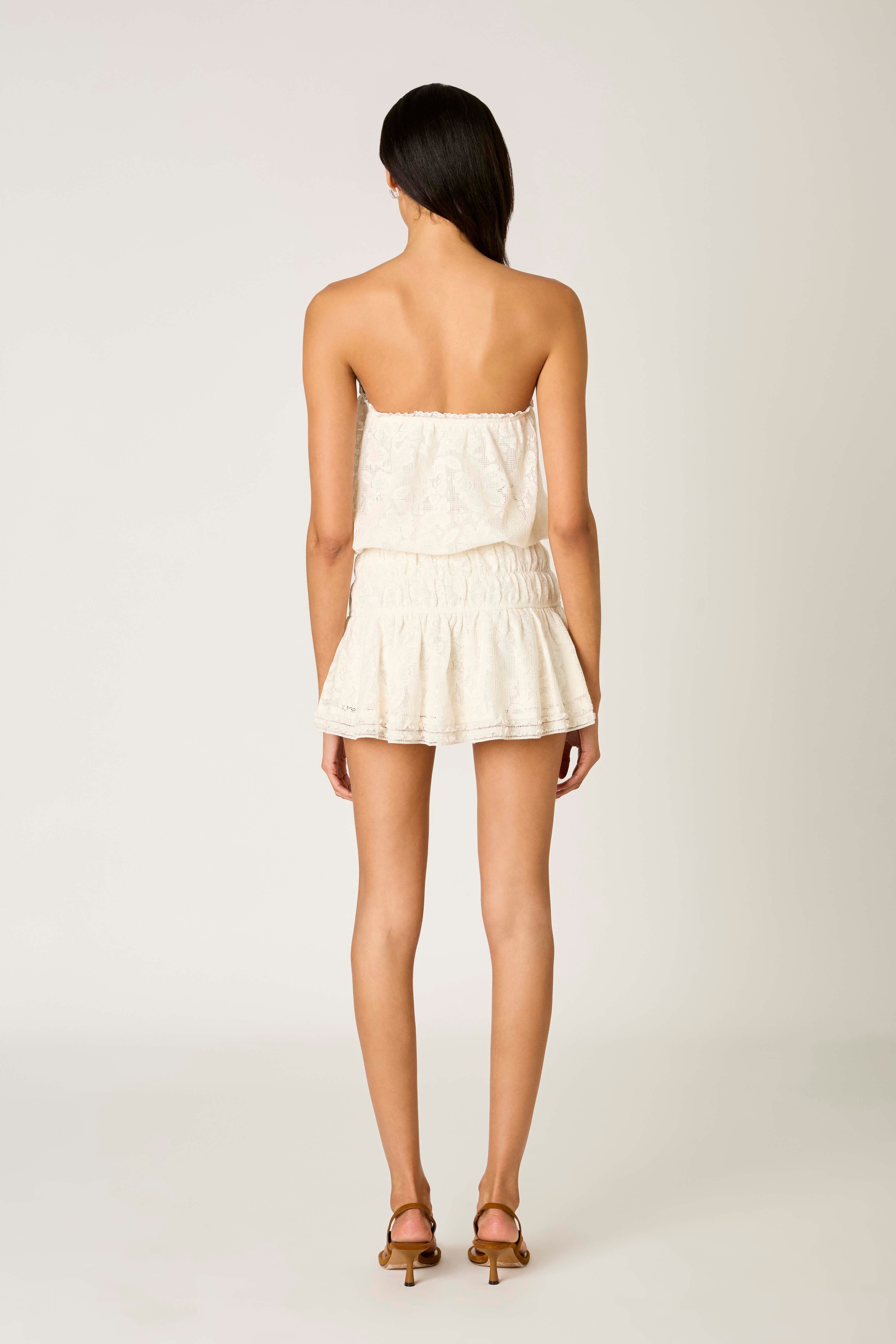 Figueroa Dress in ivory back view