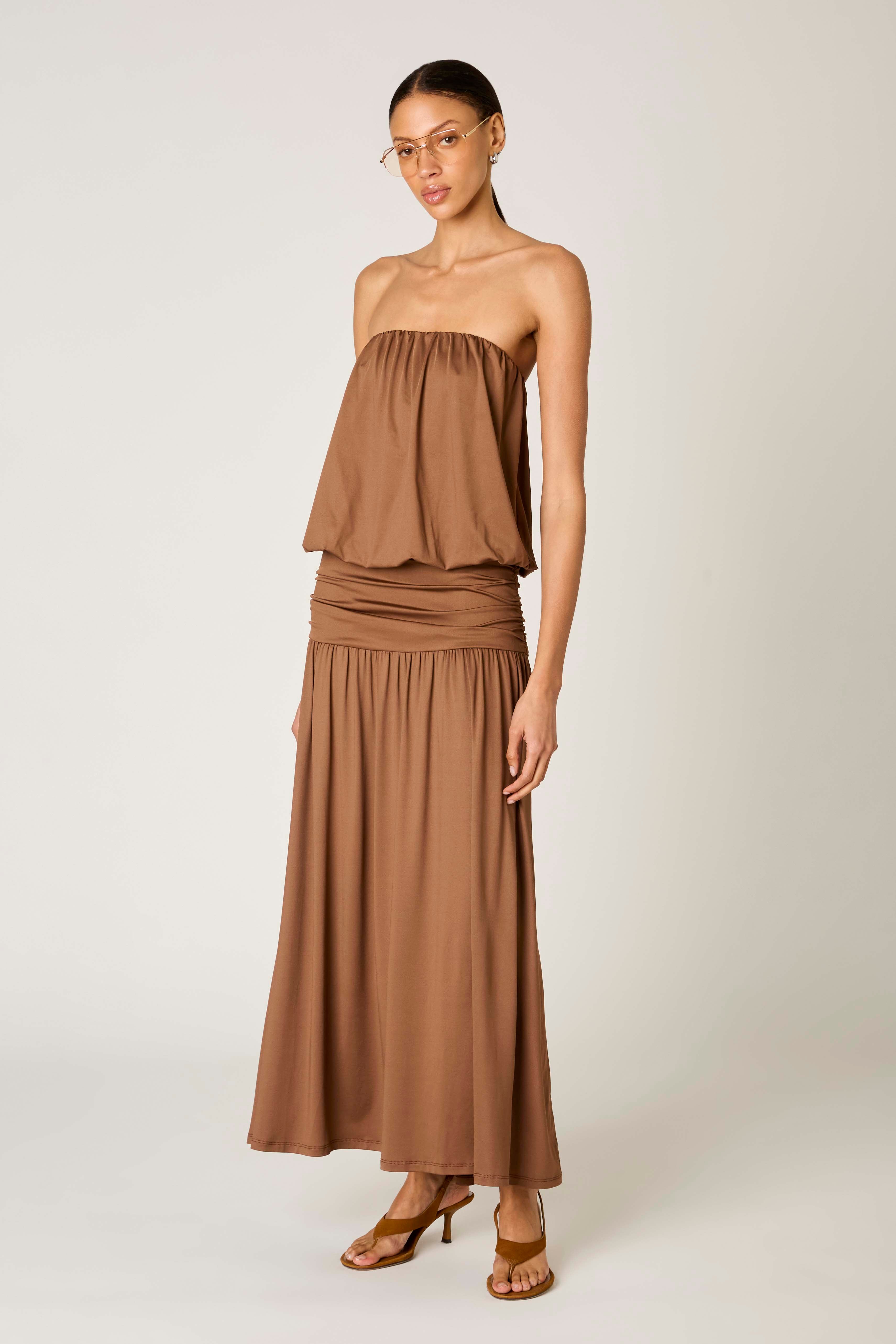 La Cienega Dress in sable side view