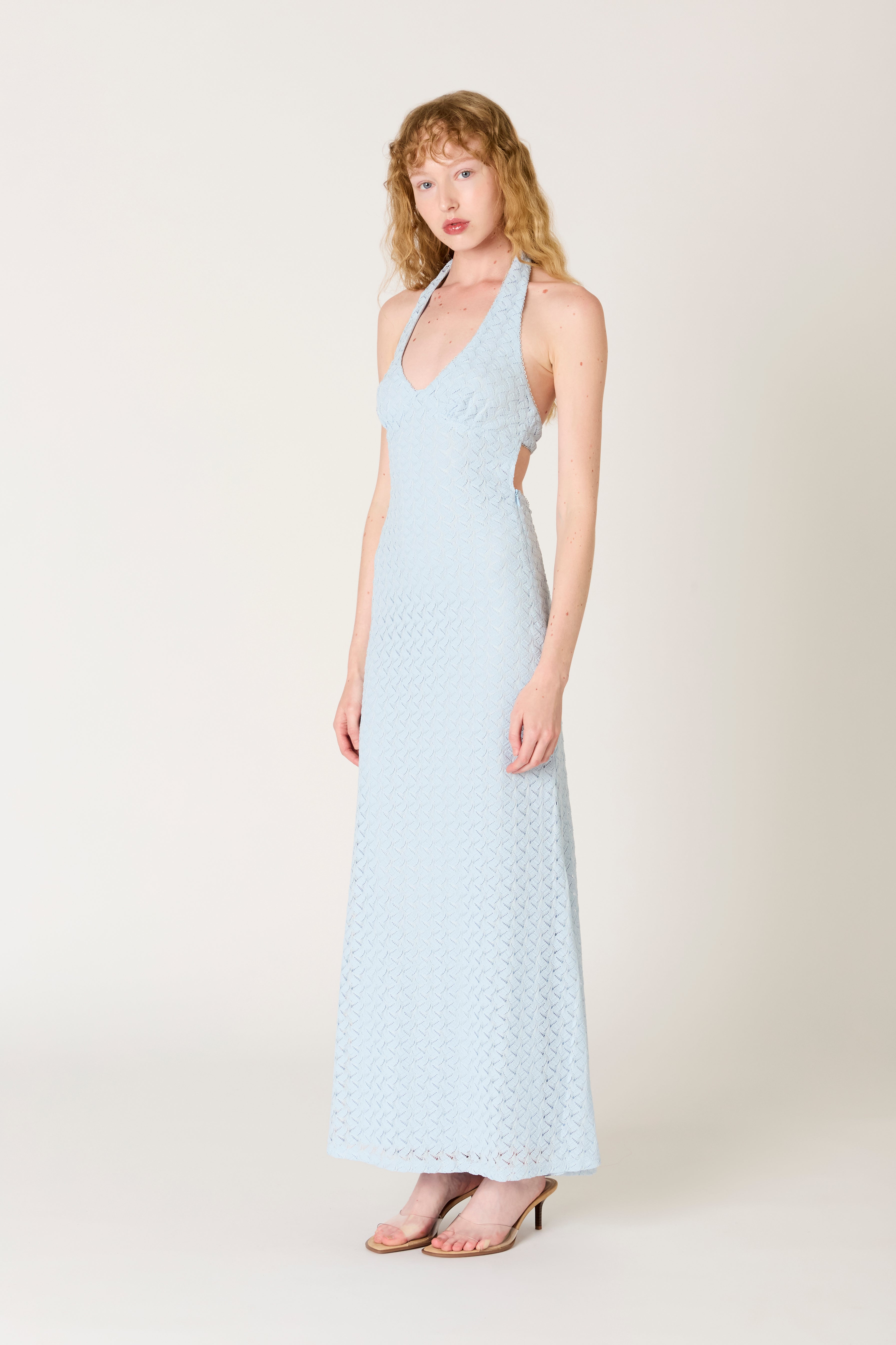 Pluma Dress in sky side view