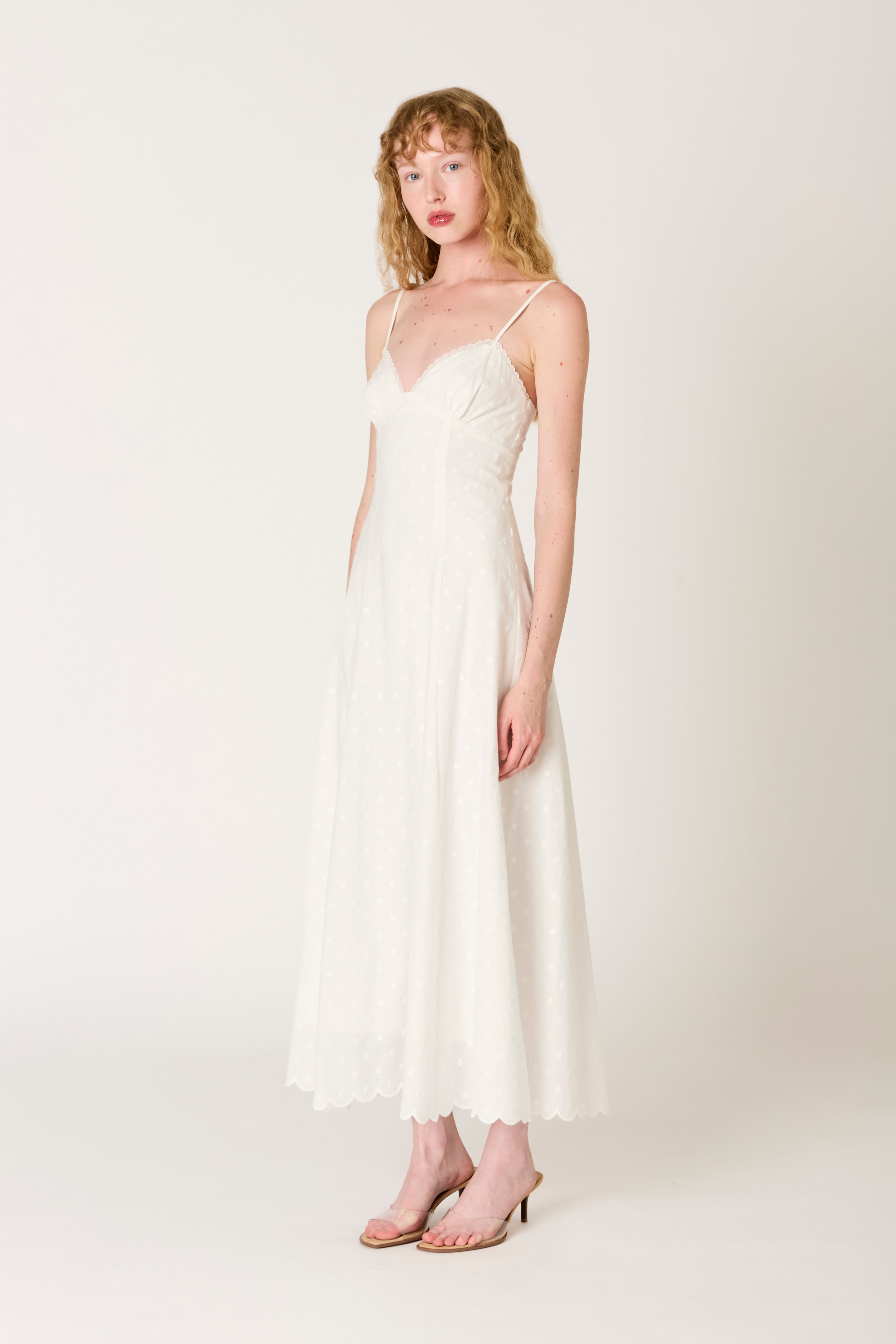 Alejandra Dress in white side view