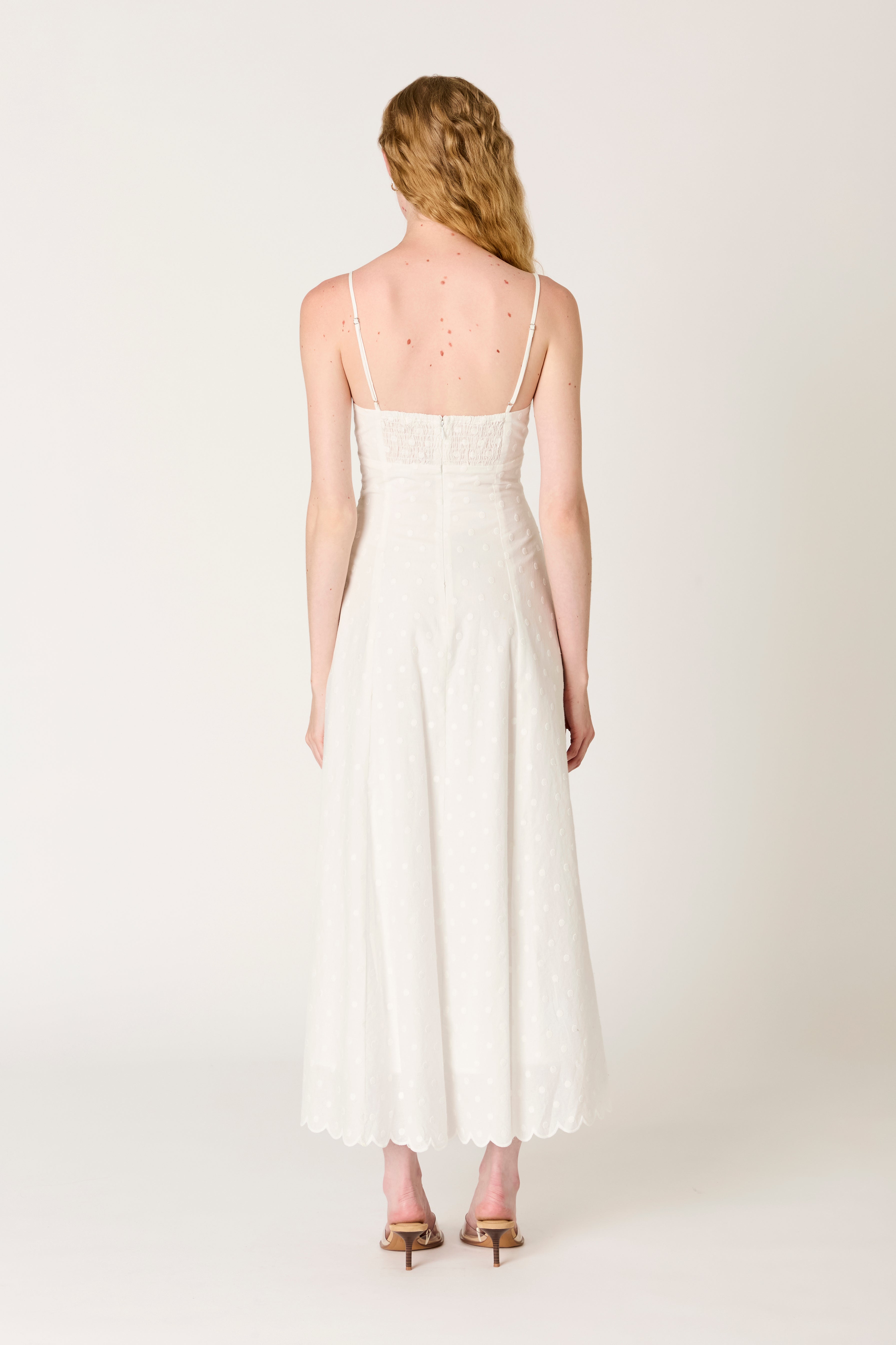 Alejandra Dress in white back view