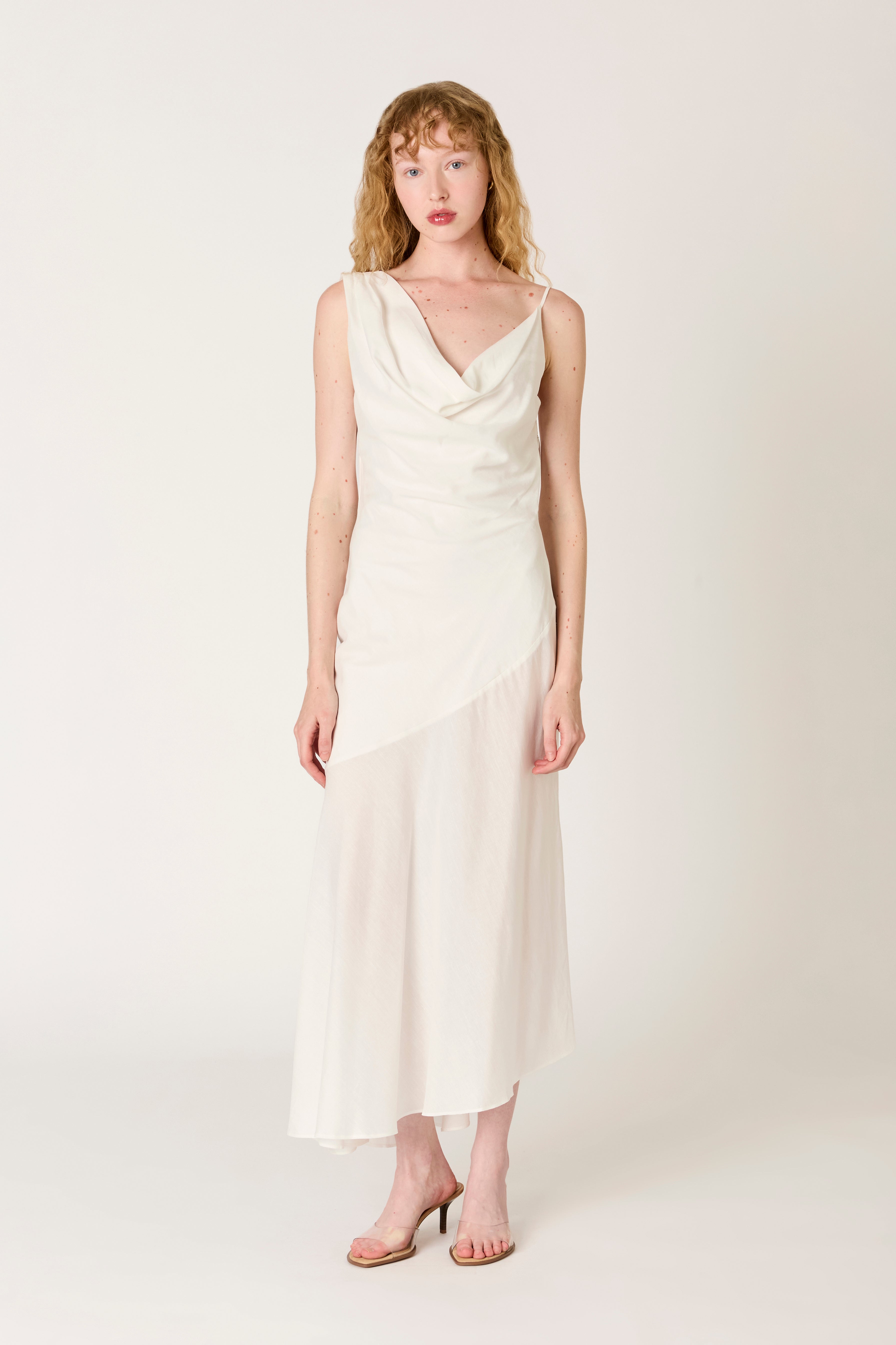 Cielo Dress in white front view
