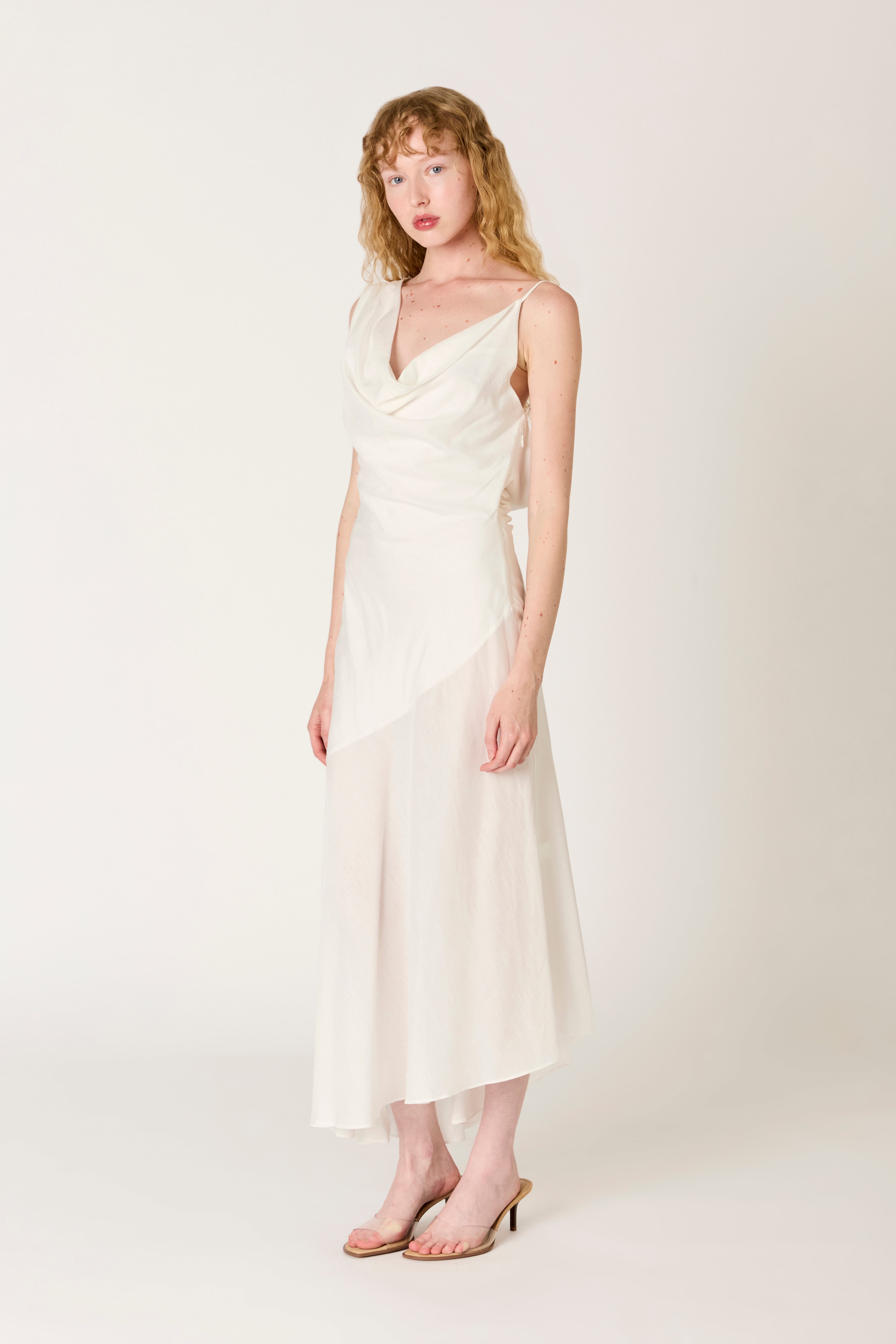 Cielo Dress in white side view