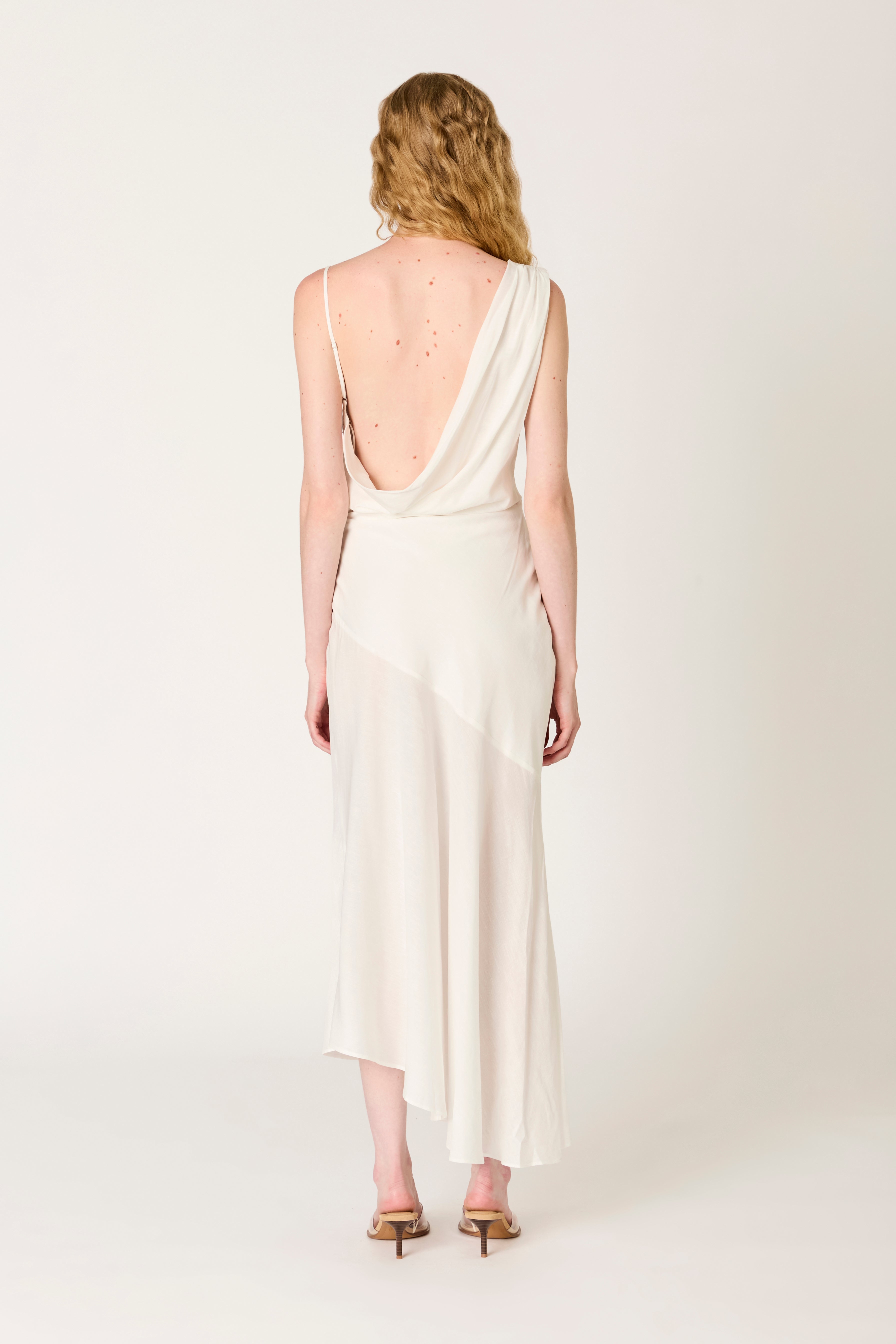 Cielo Dress in white back view