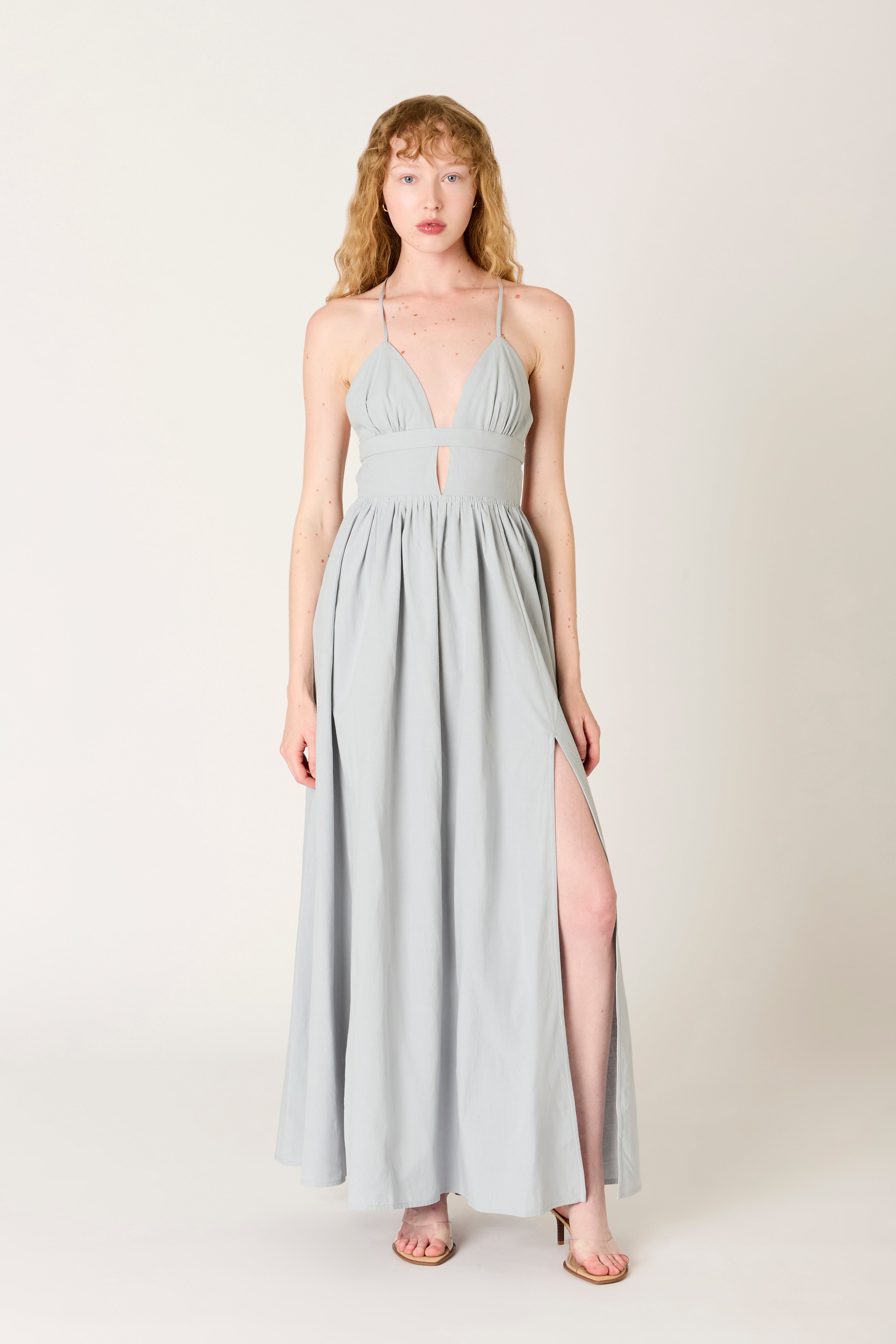 Ibiza Dress in slate front view