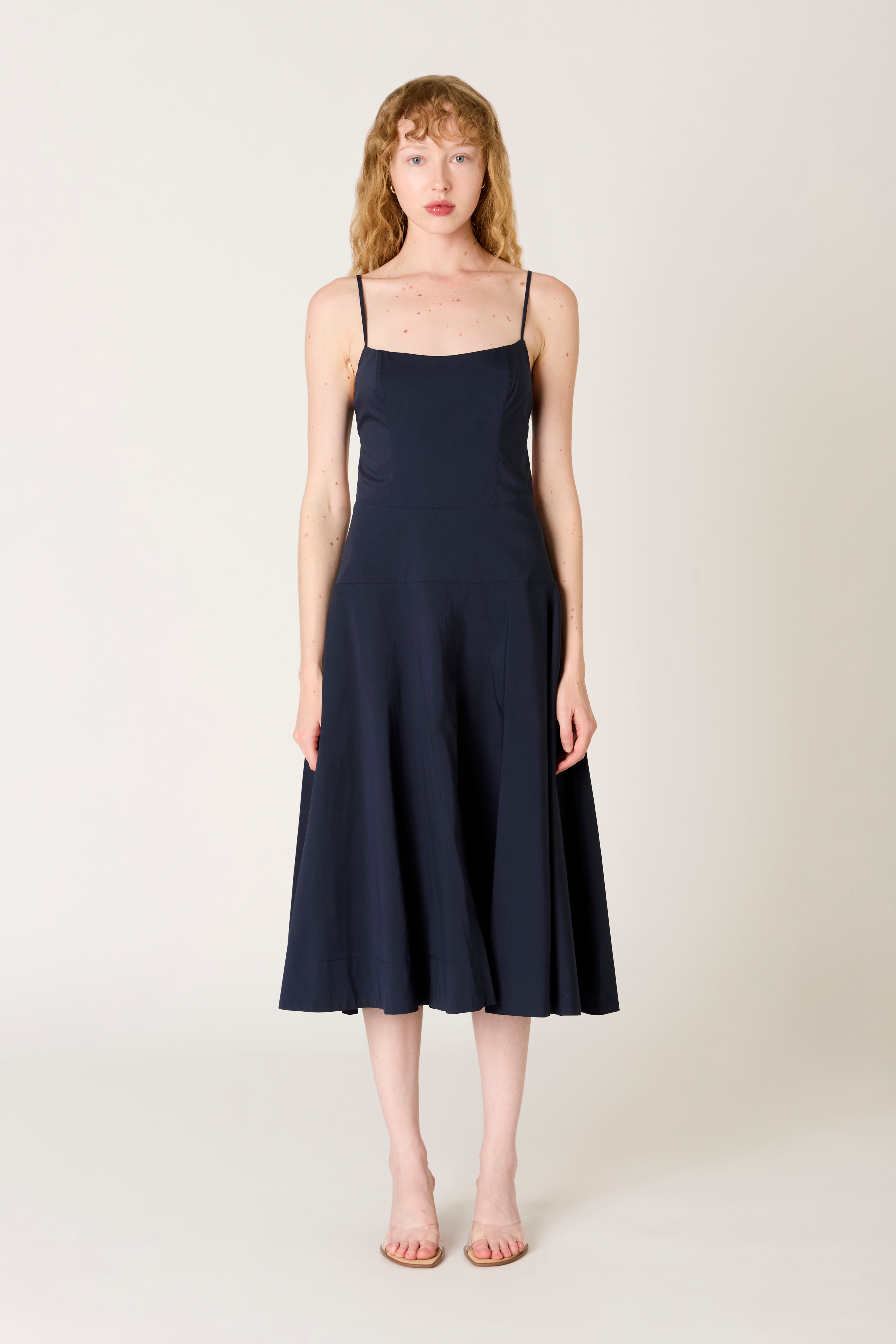 Amor Dress in midnight front view
