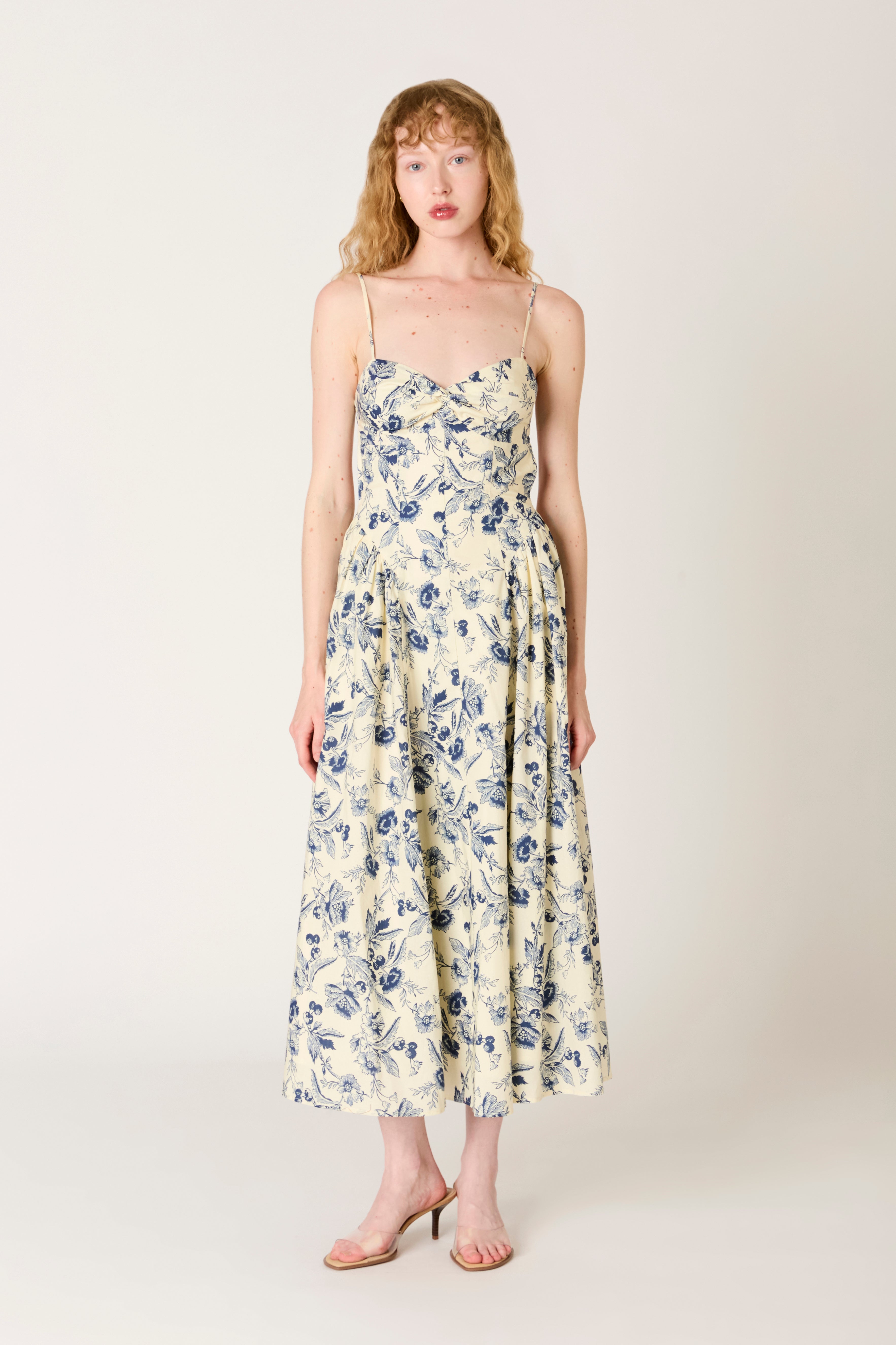 Destene Dress in navy front view