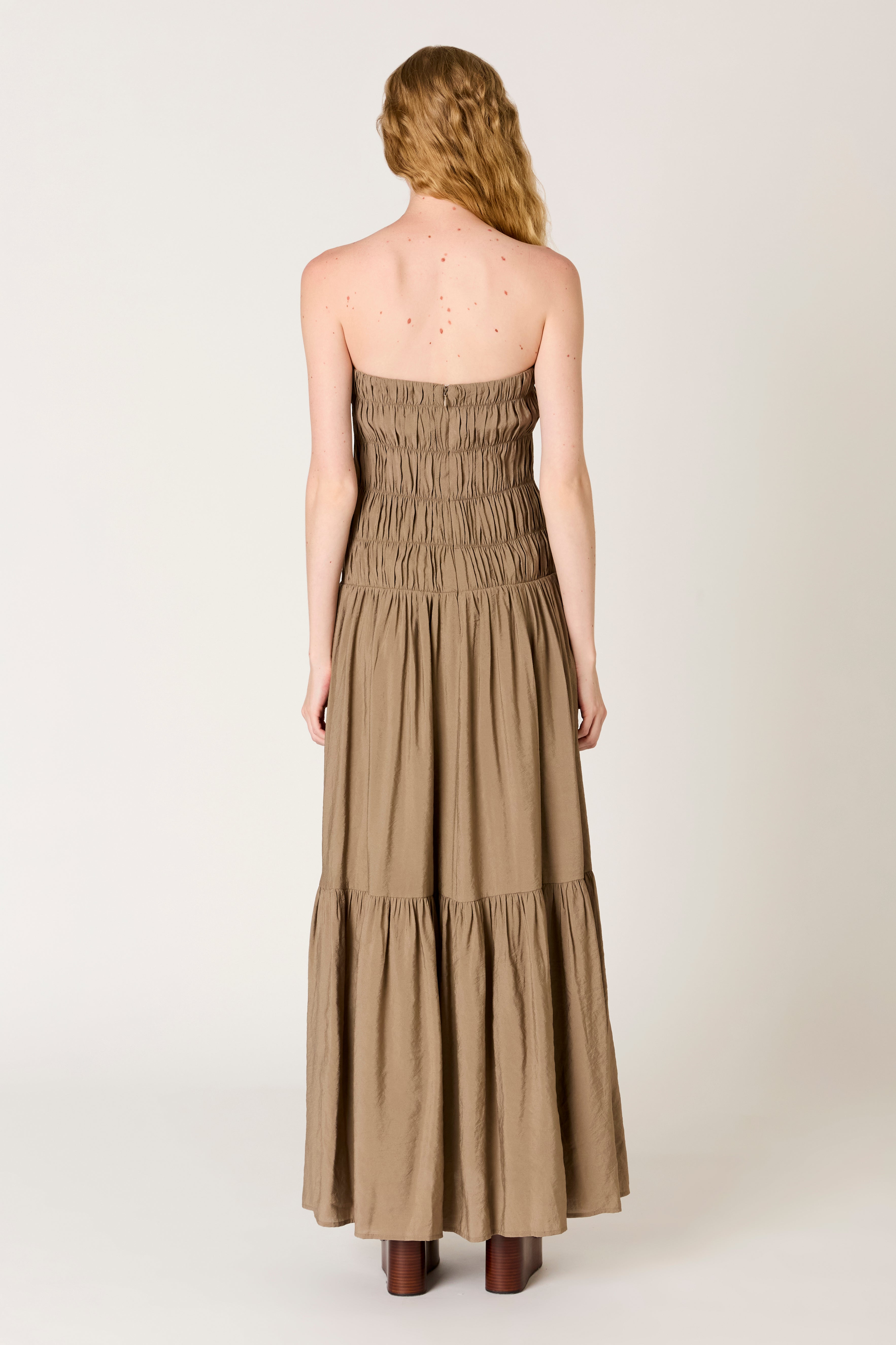Rocío Dress in sable back view