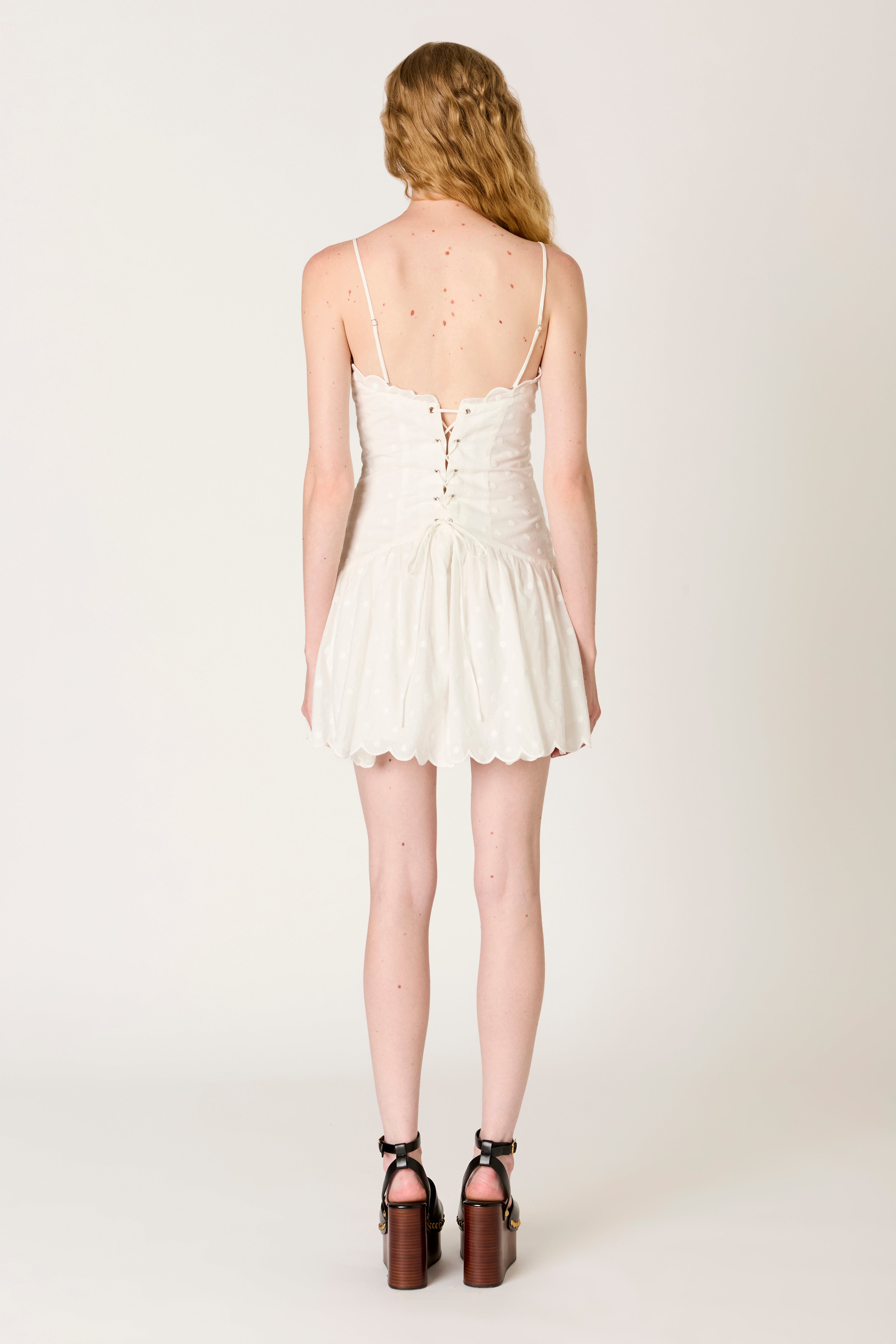 Elvira Dress in white back view