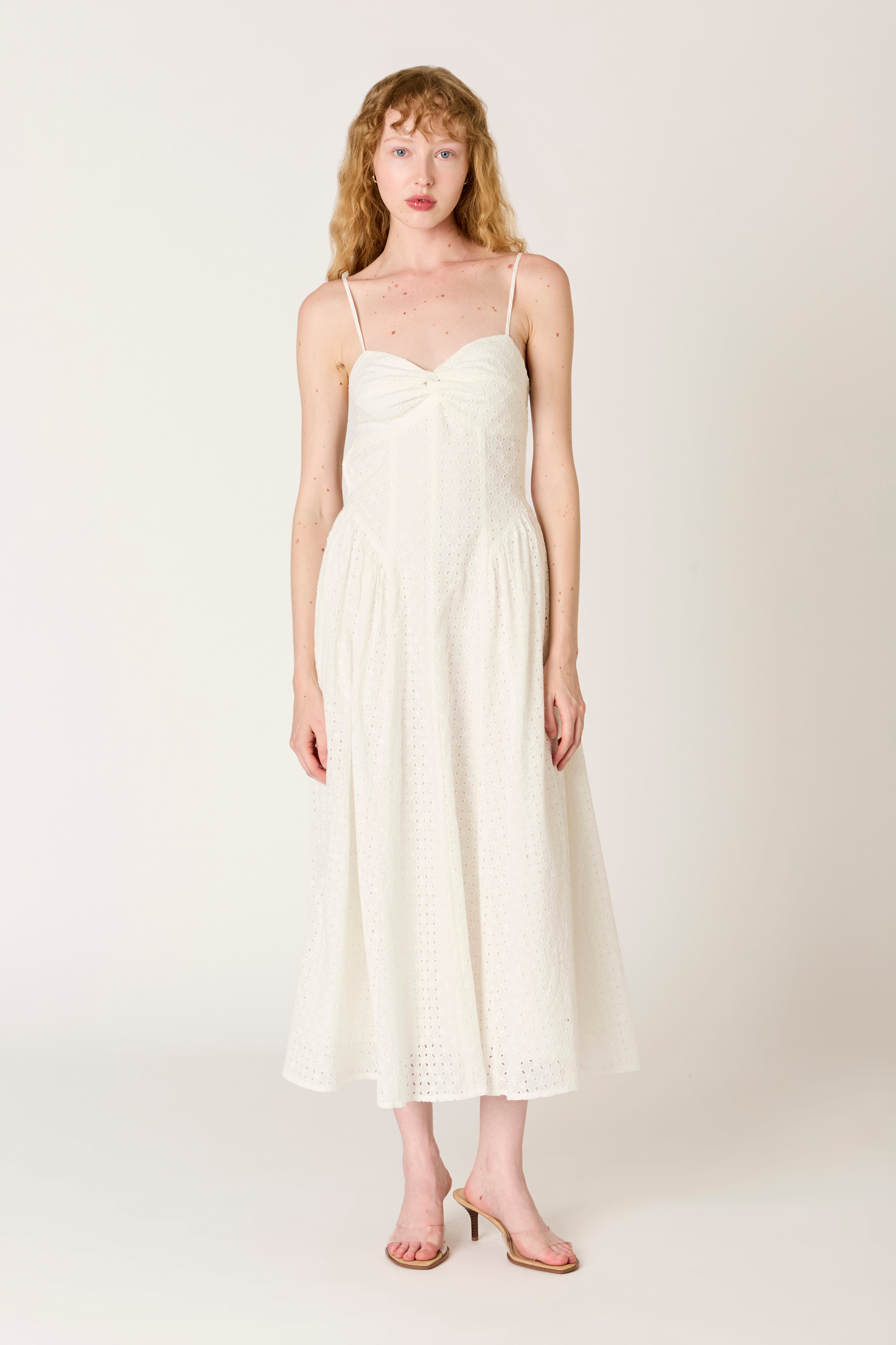 Destene Dress in white front view