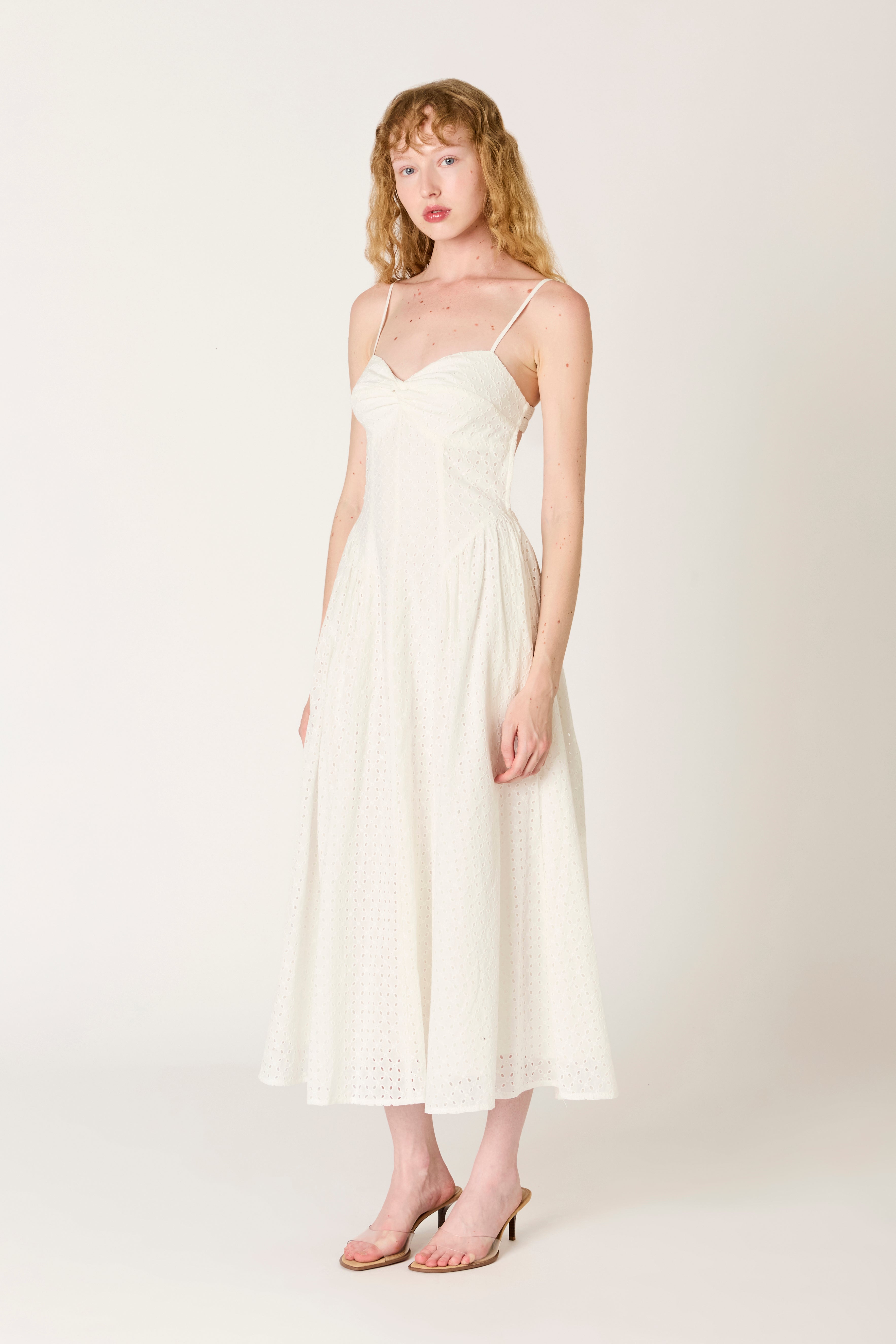 Destene Dress in white side view