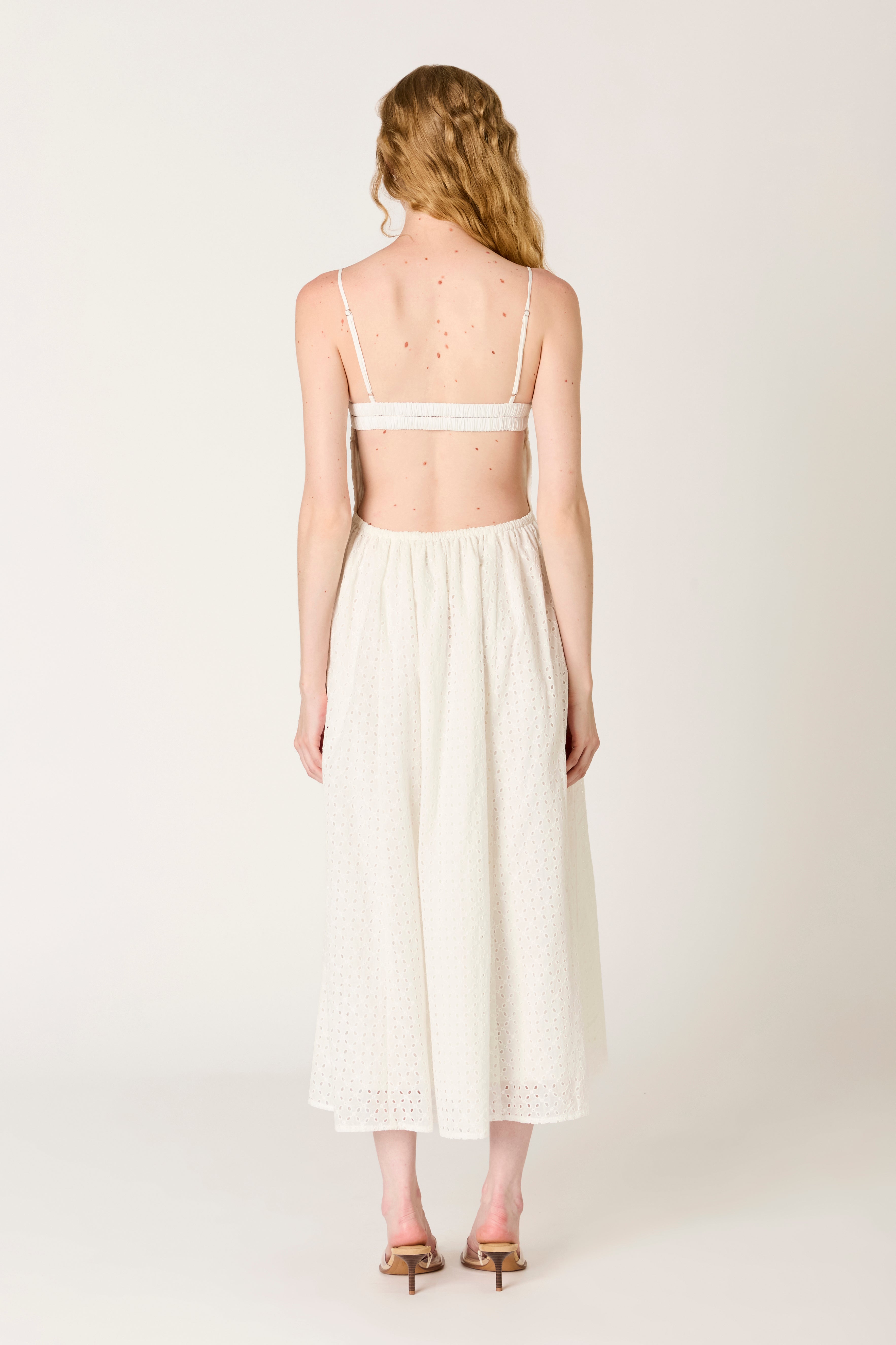 Destene Dress in white back view