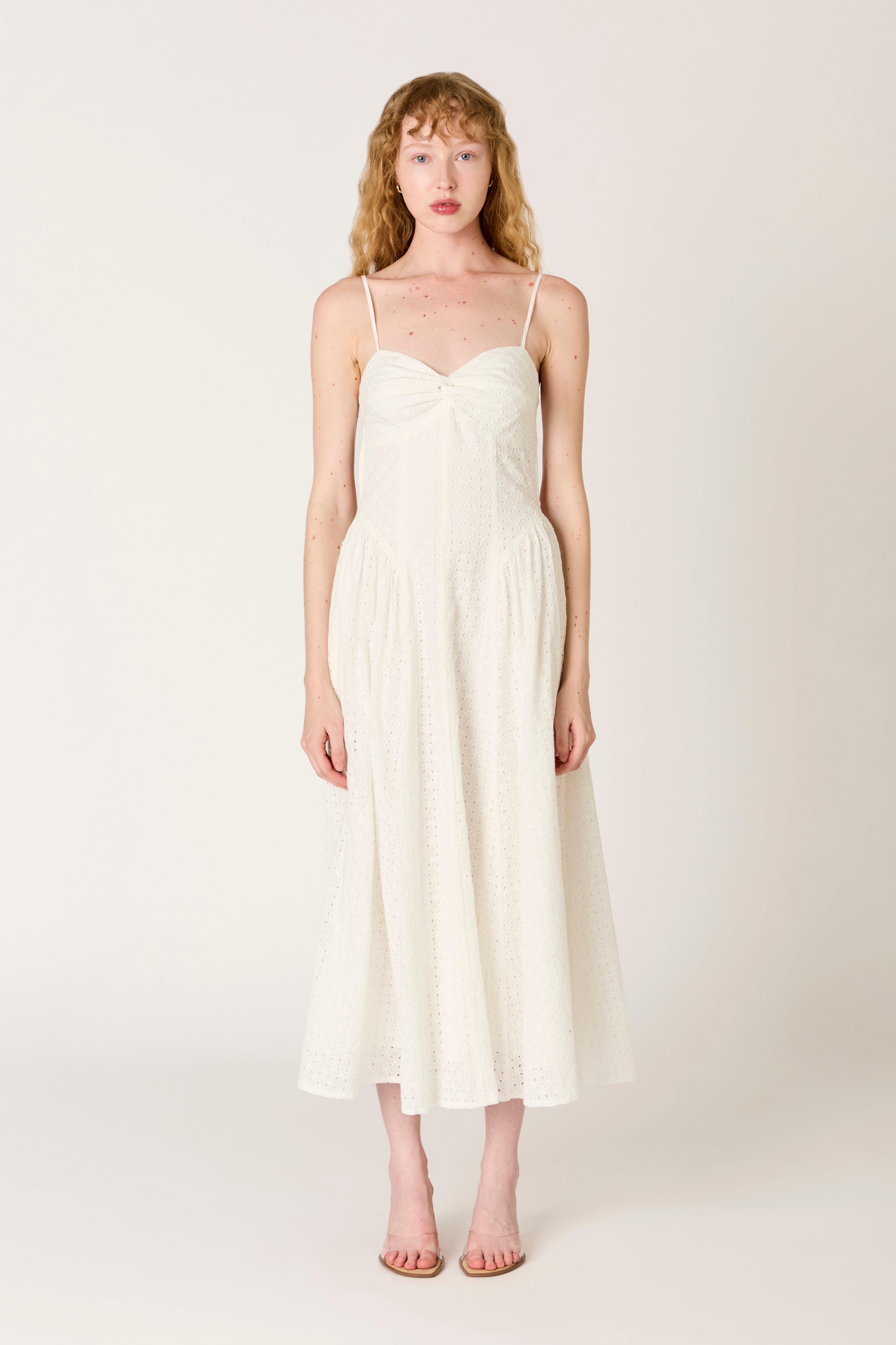 Destene Dress in white front view