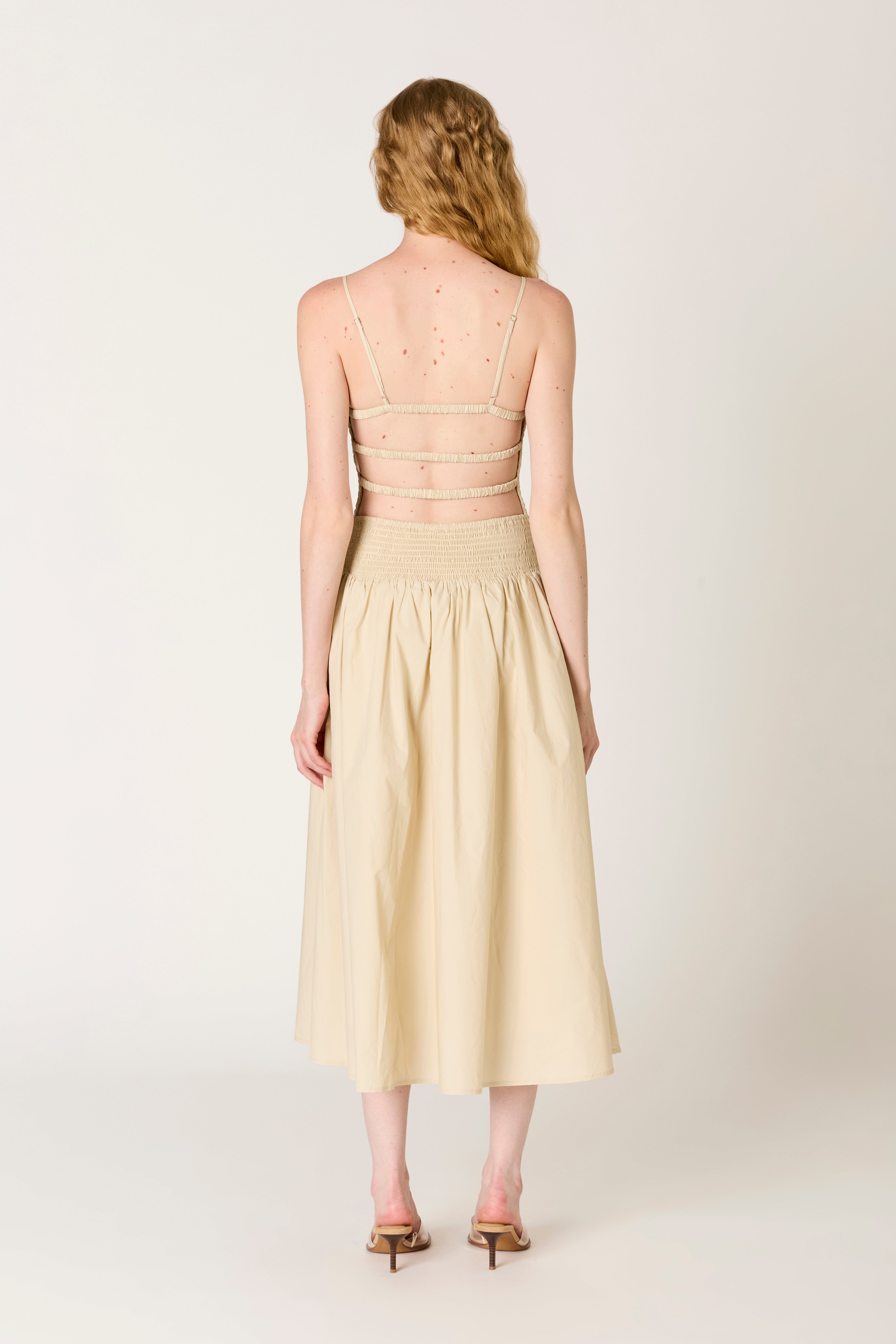 Granada Dress in stone back view
