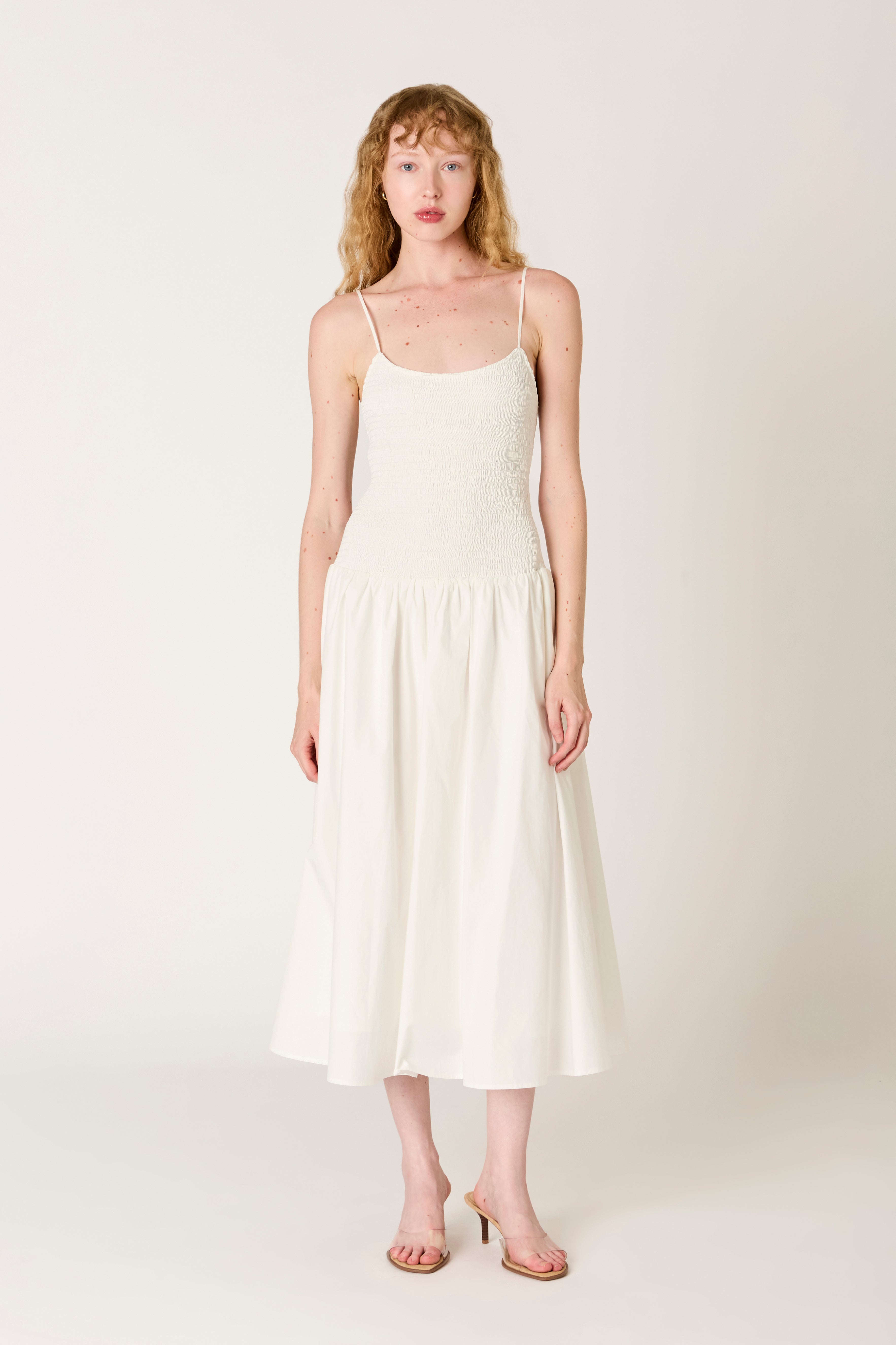 Granada Dress in white front view